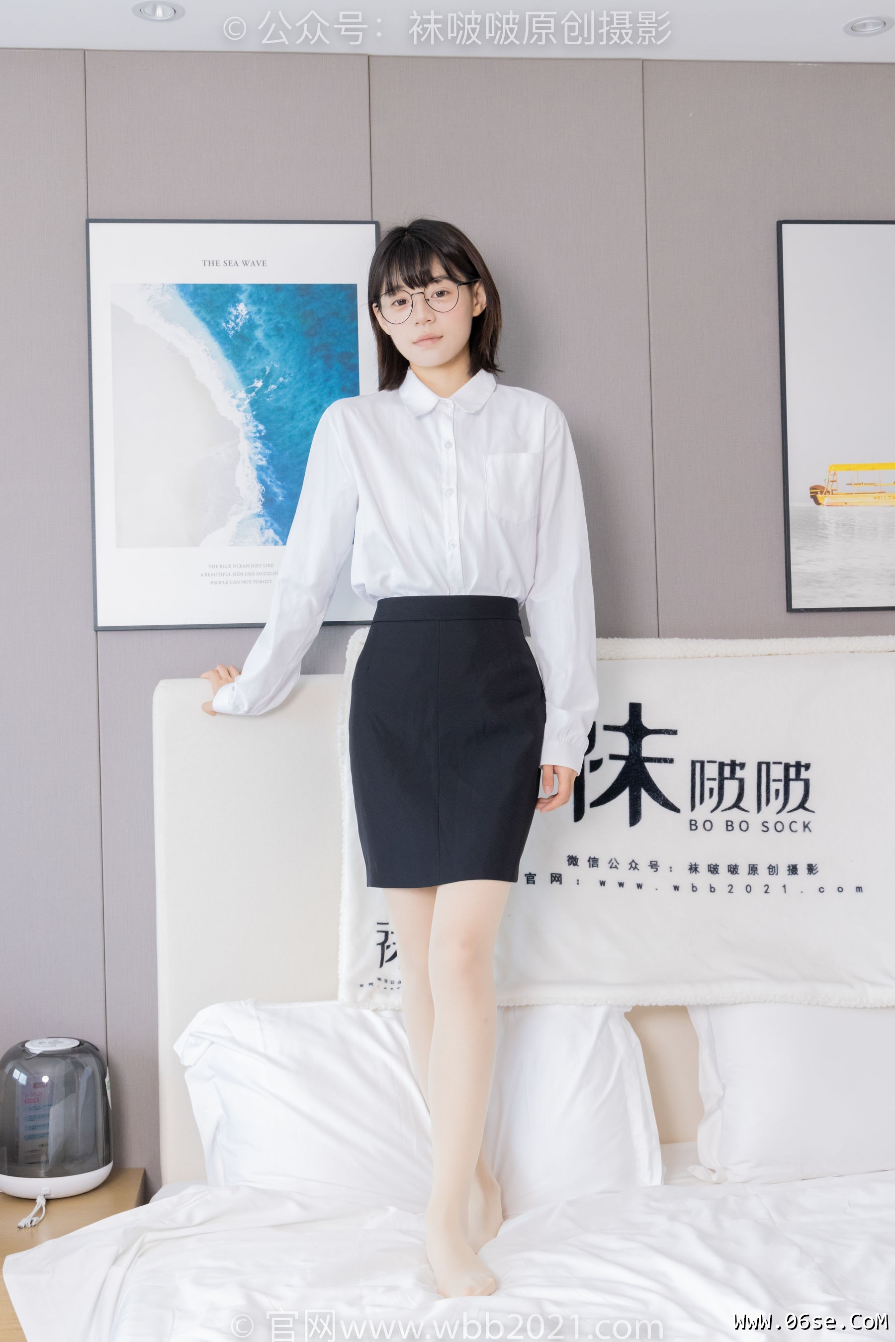 图片[128]-BoBoSocks袜啵啵 No.436 糯米 -OL制服、两双平底鞋、薄黑丝、厚肉丝[150P]-六色网
