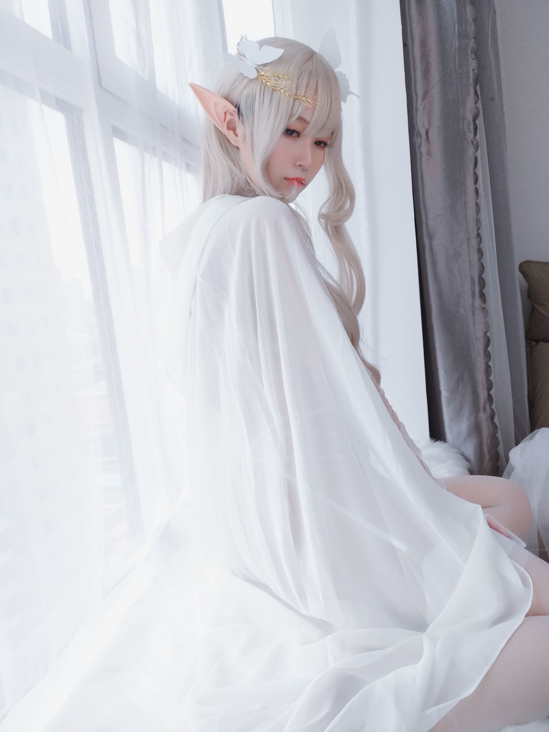图片[24]-Coser小姐姐白银 纯白精灵[45P]-六色网
