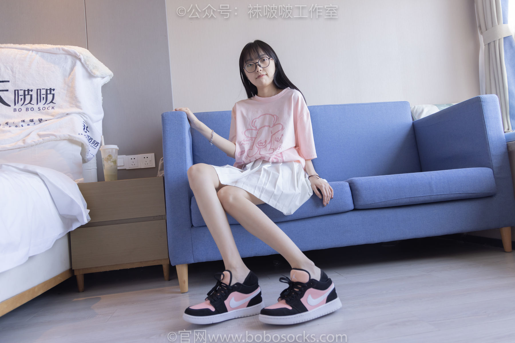 图片[109]-BoBoSocks袜啵啵 No.091 稚予-板鞋、淡粉色船袜、黑色船袜、裸足[148P]-六色网