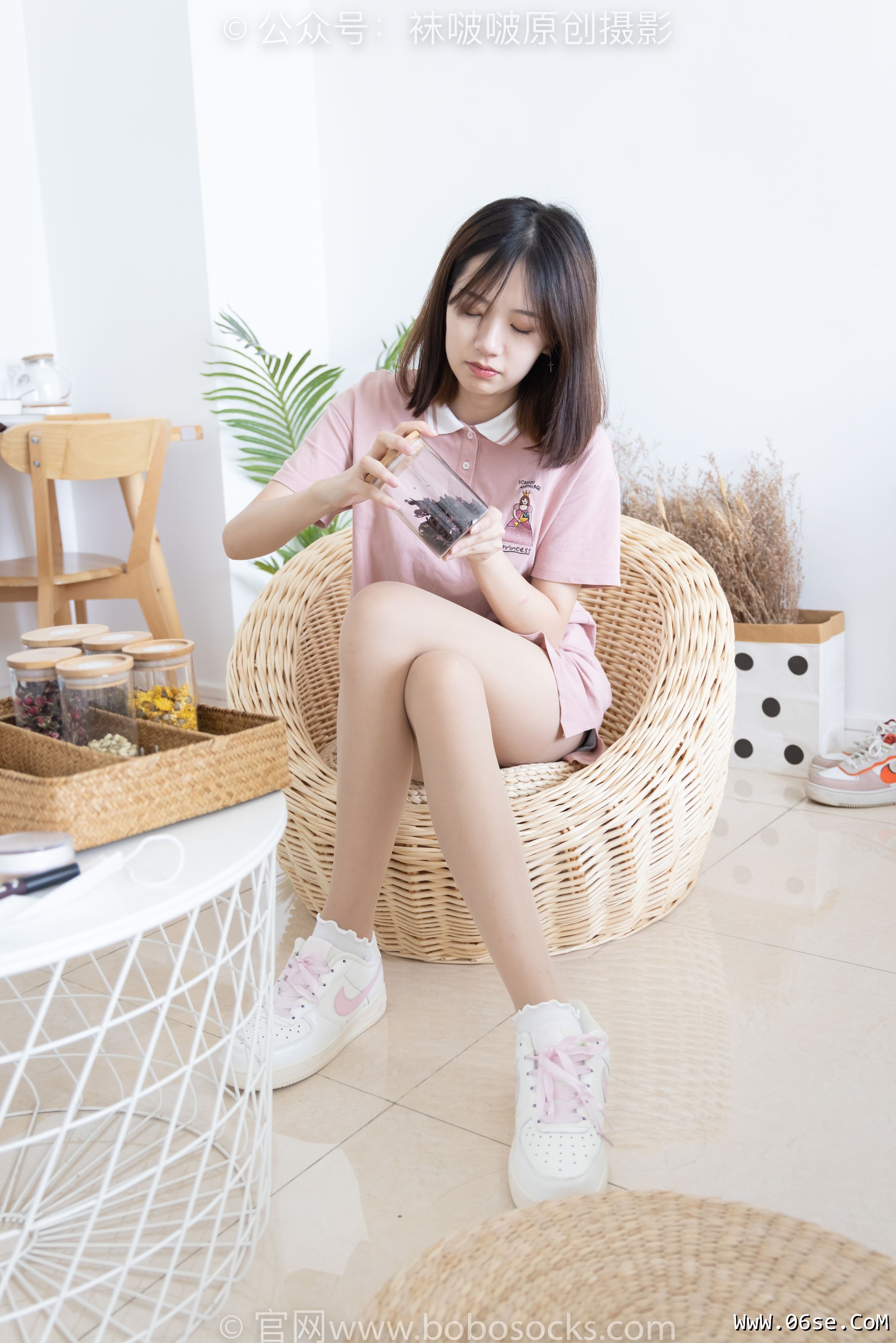 图片[56]-BoBoSocks袜啵啵 No.163 小甜豆-空军一号板鞋、白棉袜、肉丝[135P]-六色网