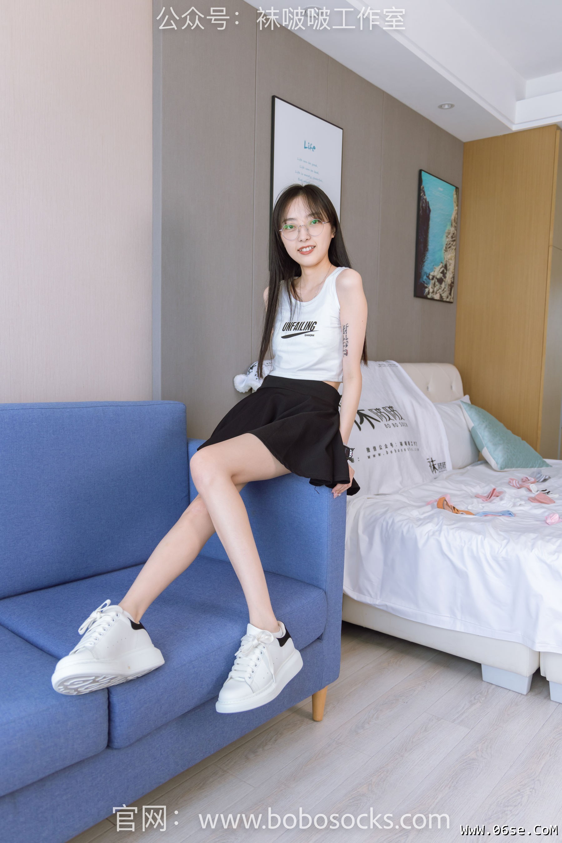 图片[74]-BoBoSocks袜啵啵 No.127 稚予-麦昆板鞋、两双自然穿旧棉袜、裸足[139P]-六色网