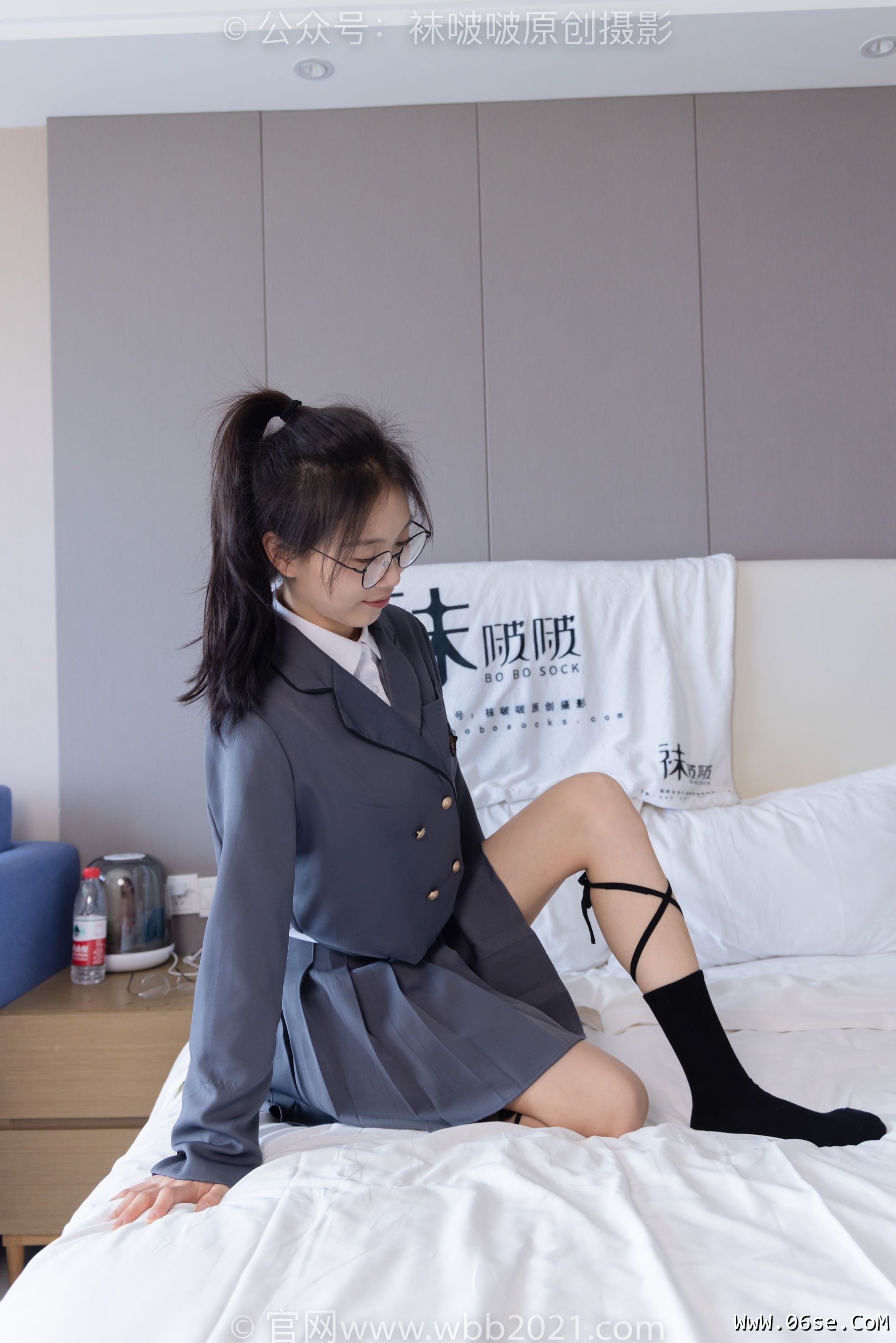 图片[39]-BoBoSocks袜啵啵 No.268 芝士 -黑皮鞋、绑带黑棉袜、学院制服[139P]-六色网