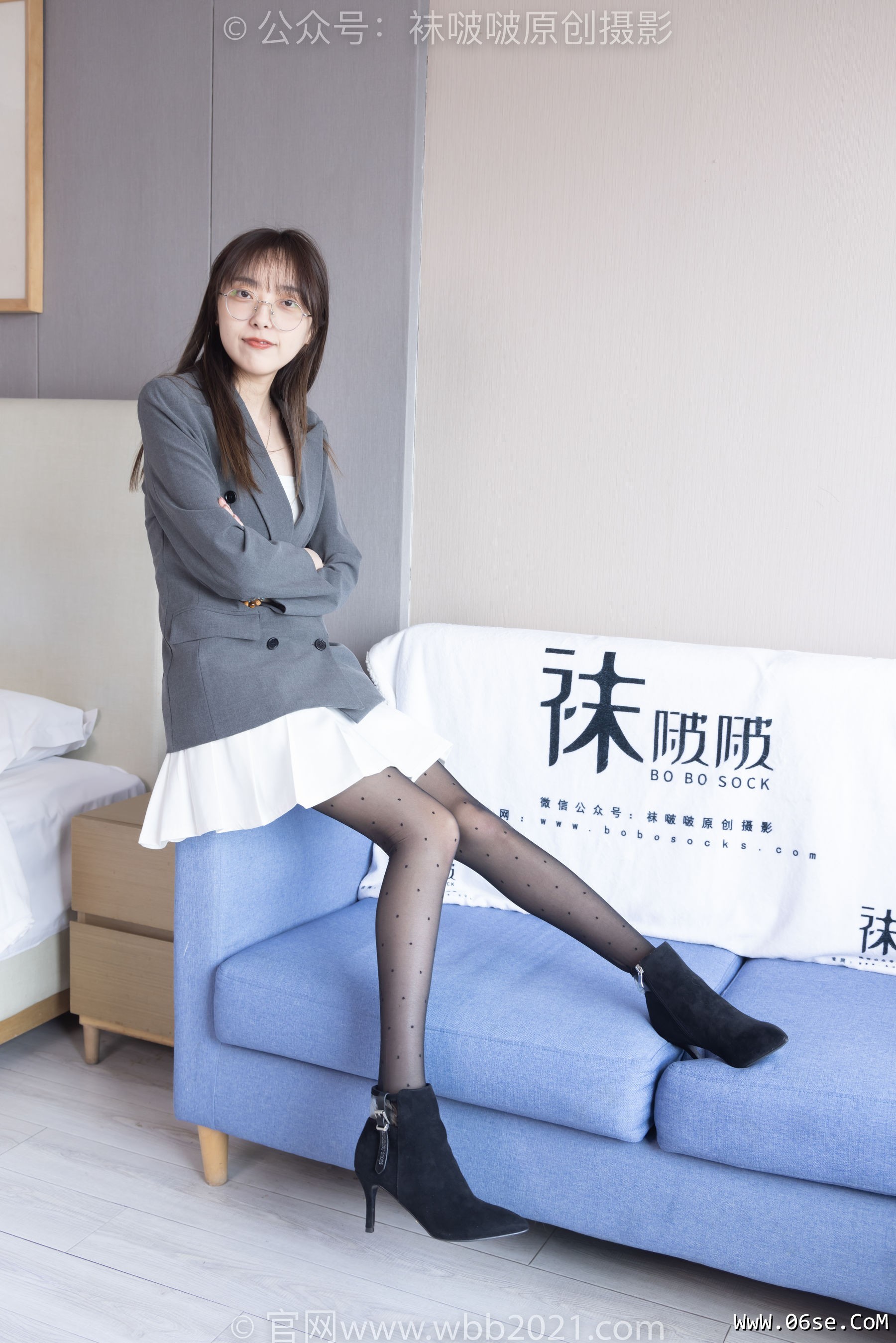 图片[35]-BoBoSocks袜啵啵 No.352 稚予 -短靴、波点黑丝[145P]-六色网