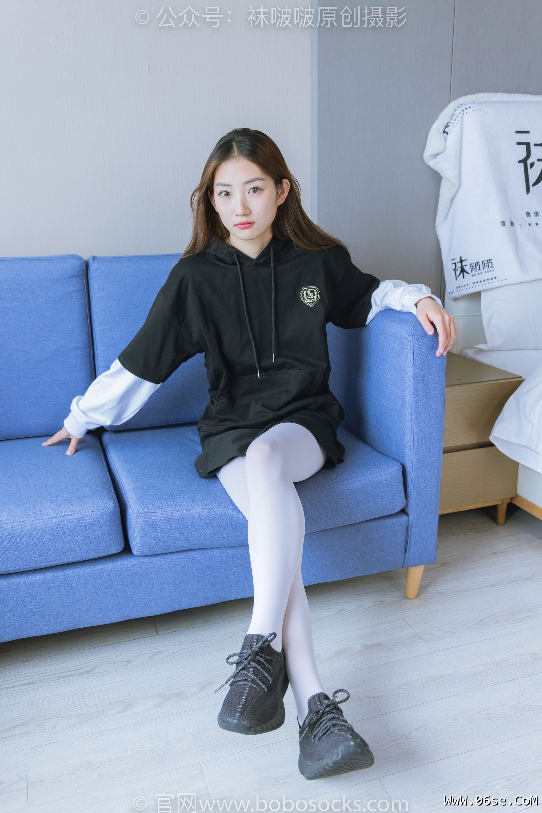 图片[56]-BoBoSocks袜啵啵 No.214 小沫 -黑色运动鞋、厚白丝[142P]-六色网