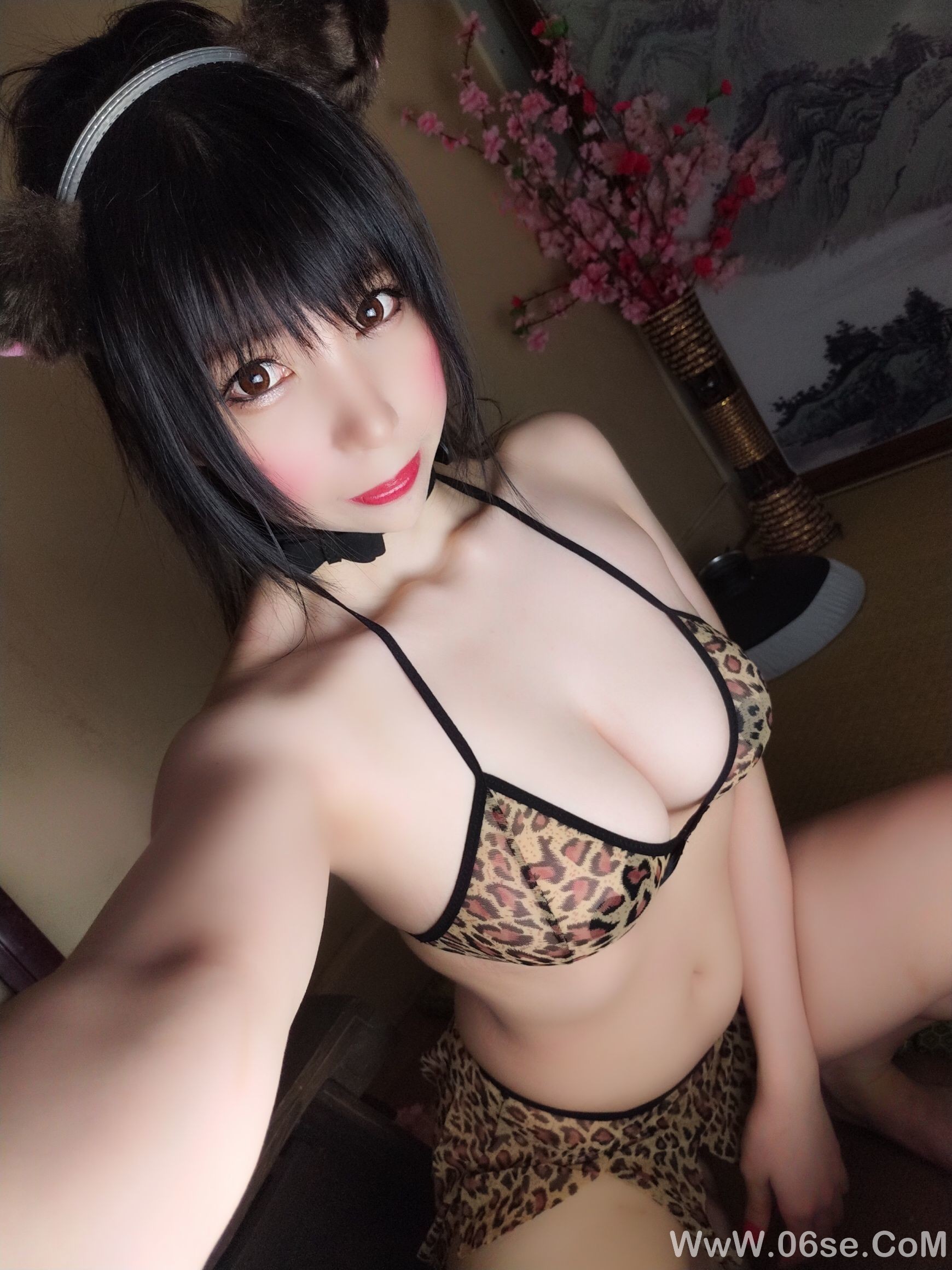 图片[9]-二次元巨乳美女鹿野希 豹纹[22P]-六色网