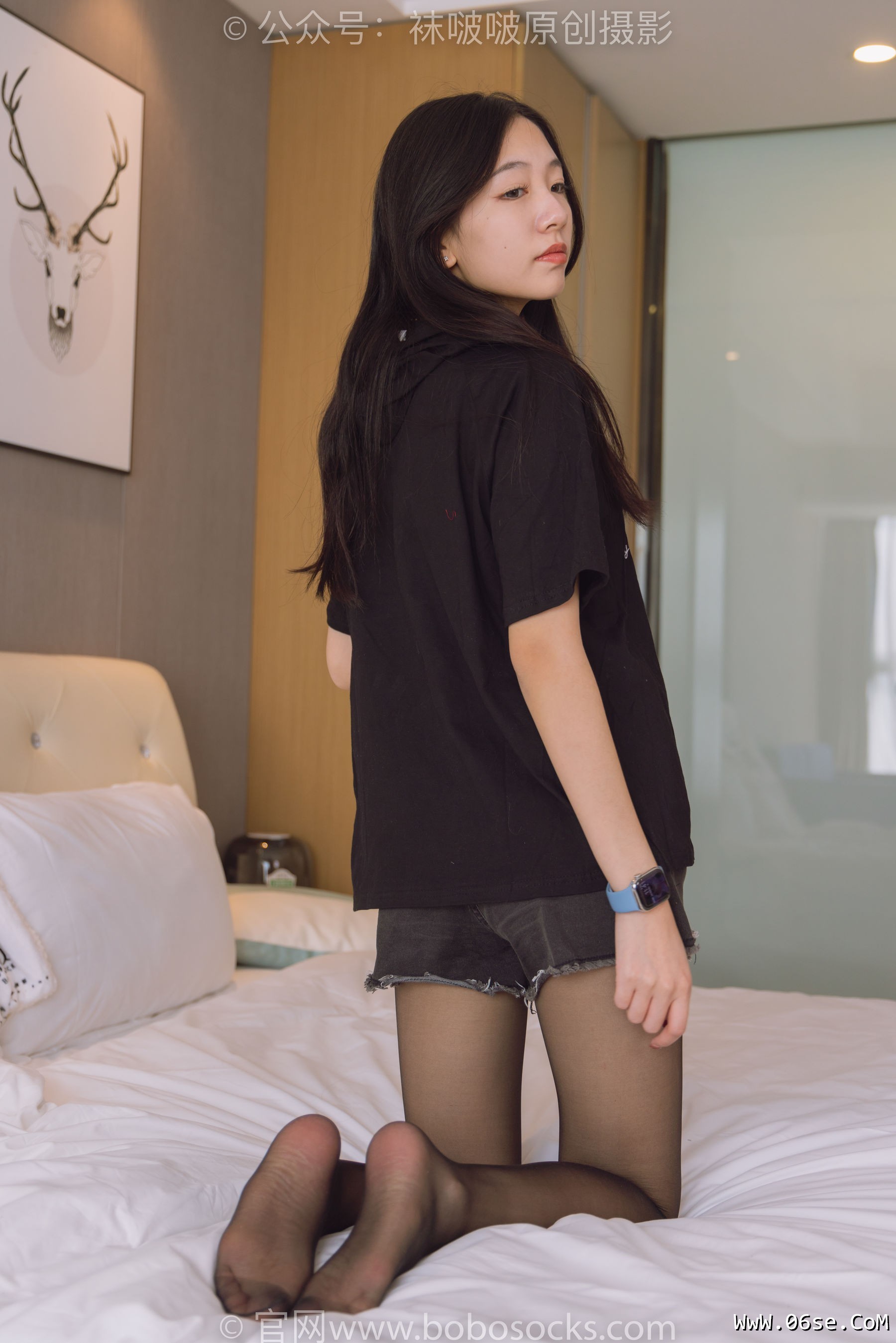 图片[102]-BoBoSocks袜啵啵 No.203 三双靴子、黑丝、网袜[144P]-六色网