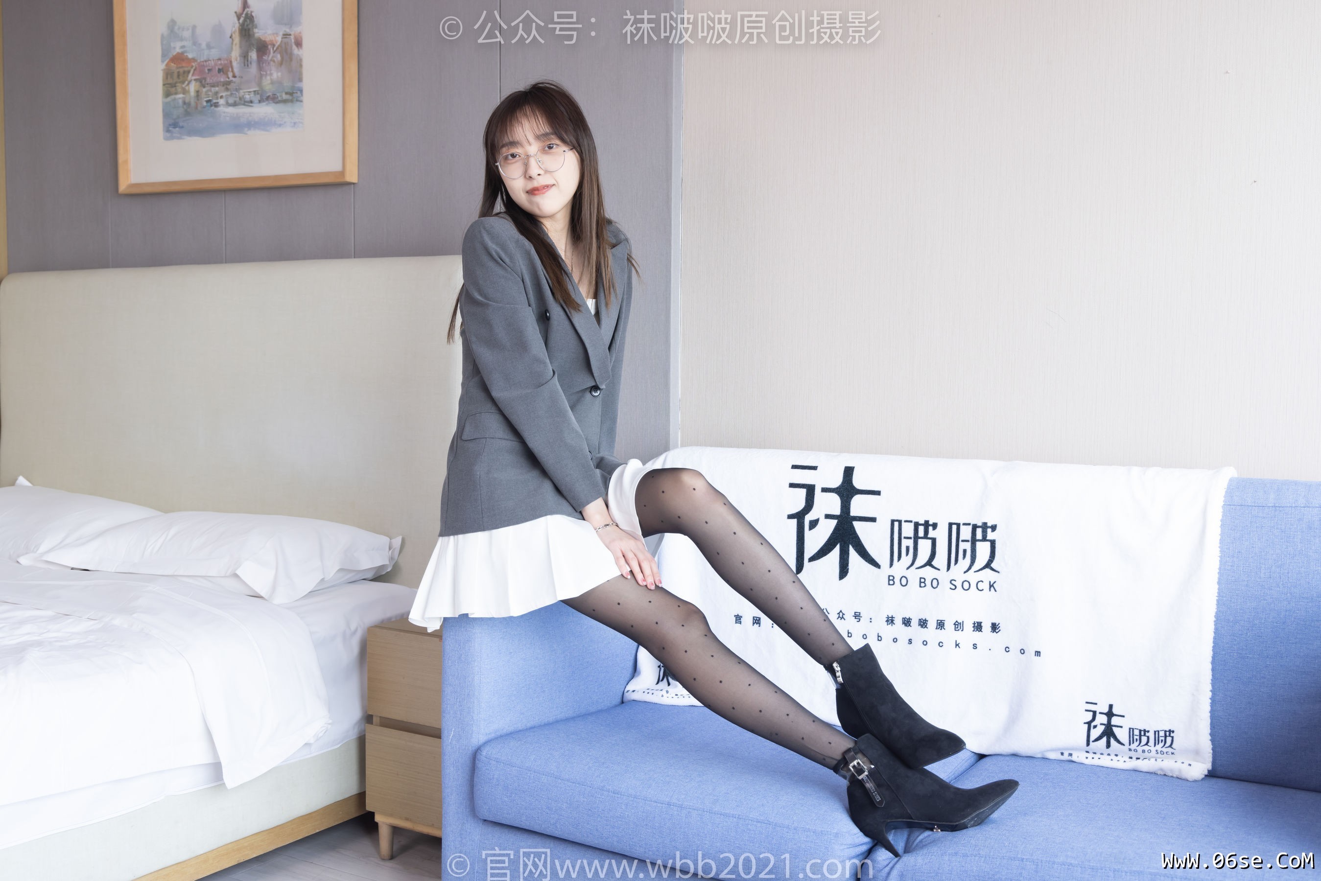 图片[55]-BoBoSocks袜啵啵 No.352 稚予 -短靴、波点黑丝[145P]-六色网