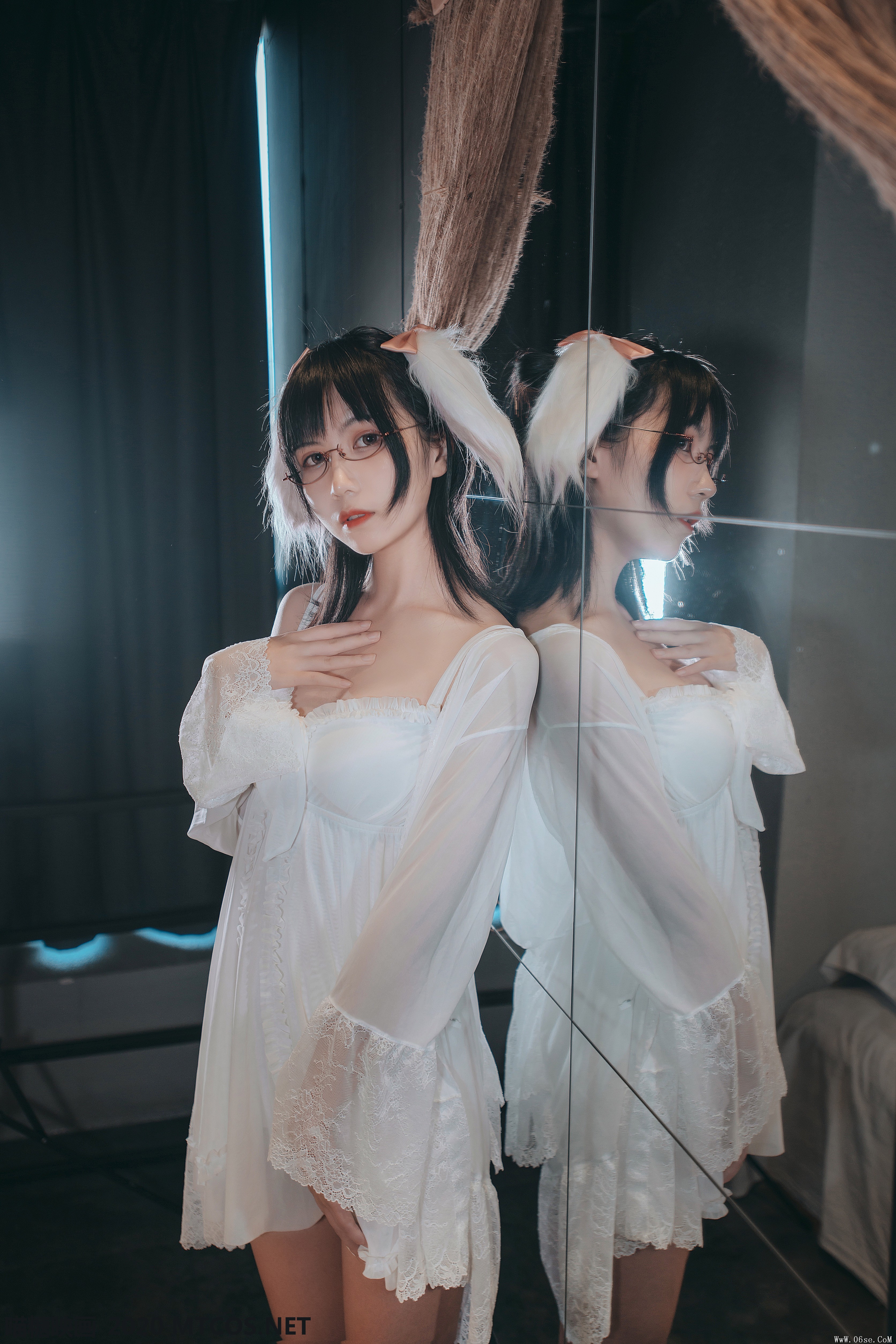 图片[4]-喵糖映画 VOL.139 白色私房睡裙[30P／226M]-六色网