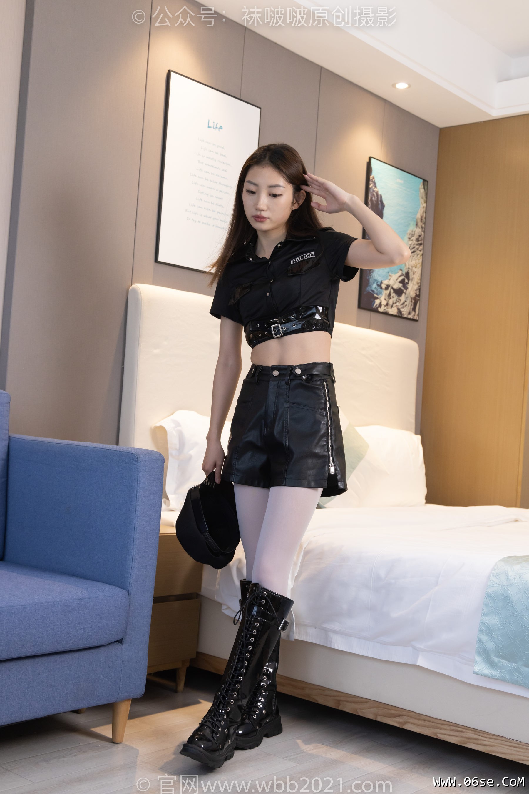 图片[36]-BoBoSocks袜啵啵 No.232 小沫-骑士靴、厚白丝、小女警[140P]-六色网