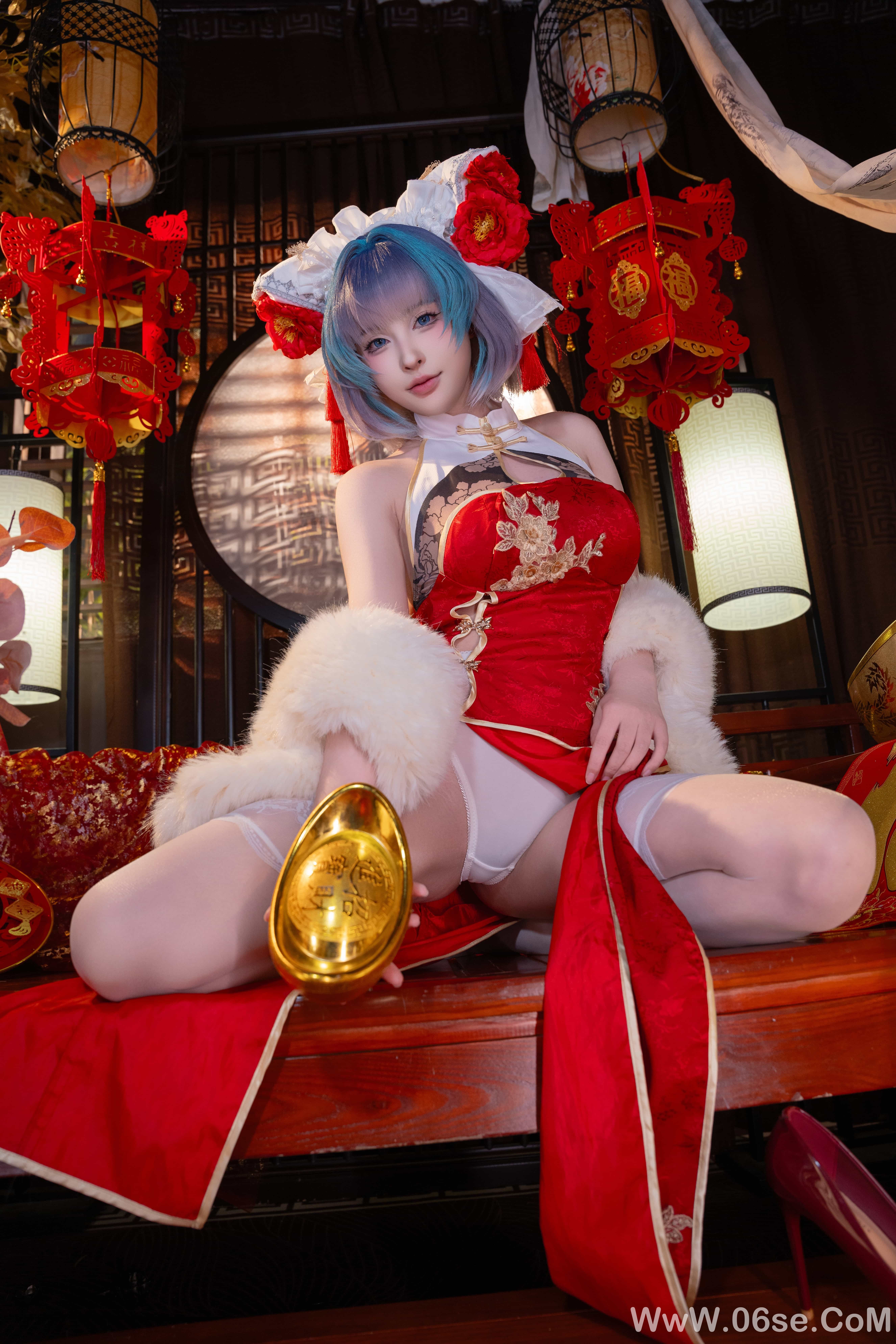 图片[25]-清水由乃 – 碧蓝航线 柴郡 新春旗袍[71P]-六色网