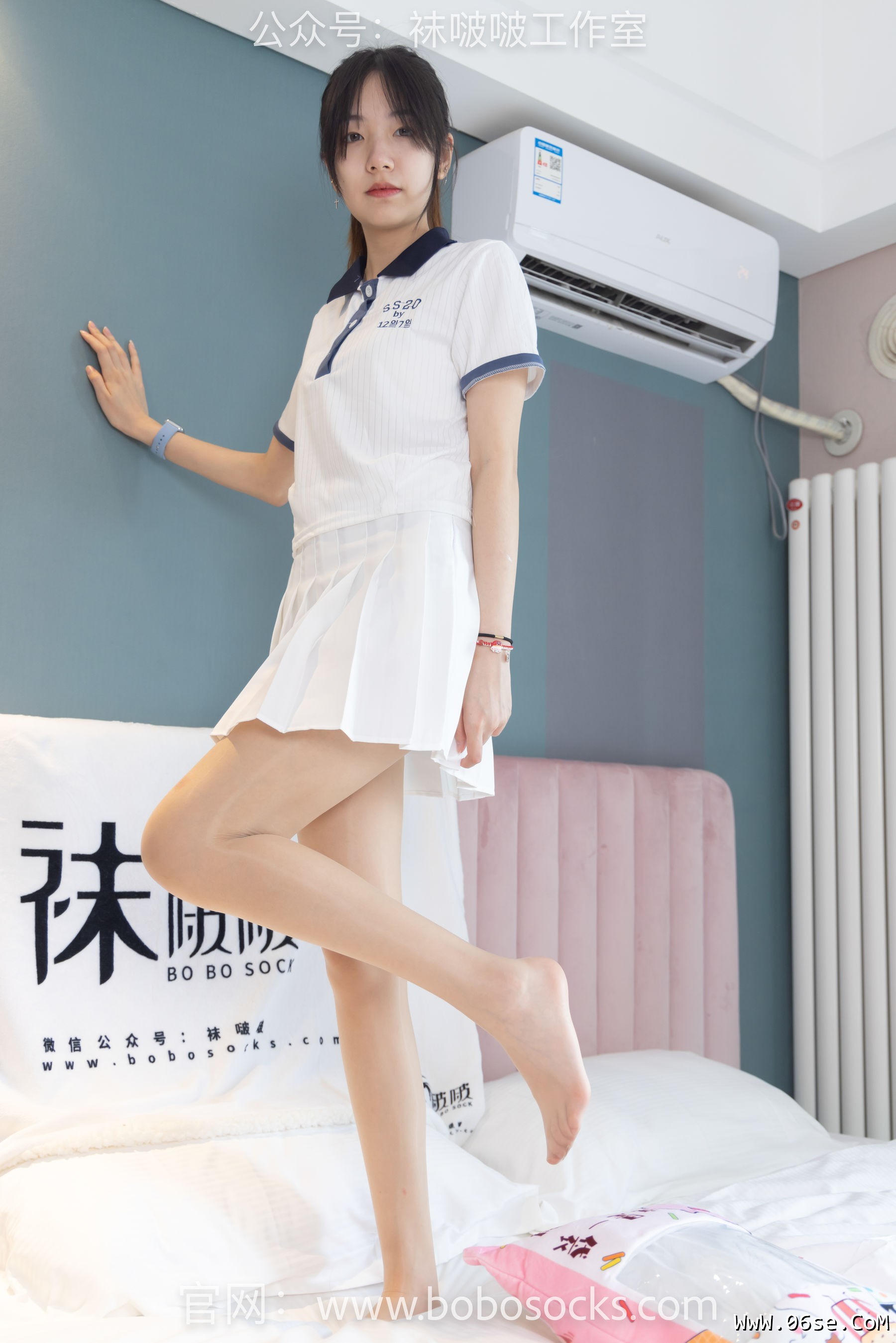 图片[121]-BoBoSocks袜啵啵 No.096 小甜豆-板鞋、白棉袜、油亮肉丝[145P]-六色网