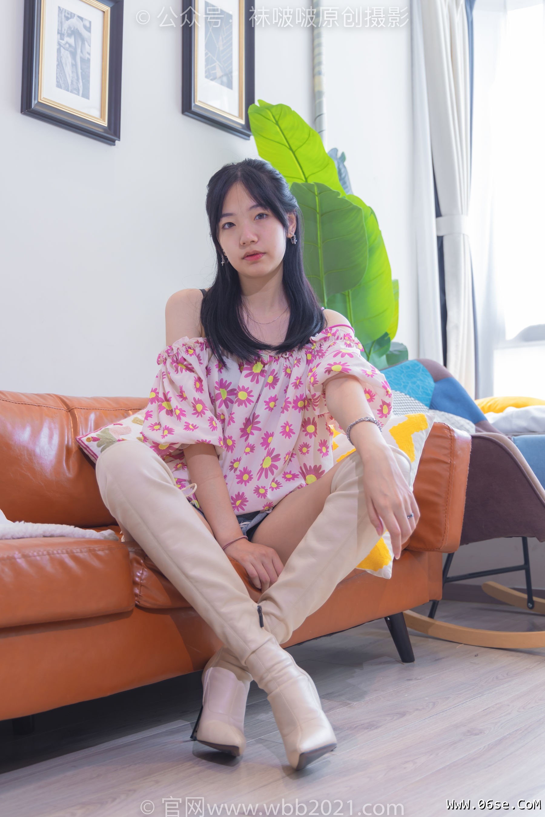 图片[2]-BoBoSocks袜啵啵 No.308 小甜豆 -长靴、白棉袜、裸足[170P]-六色网