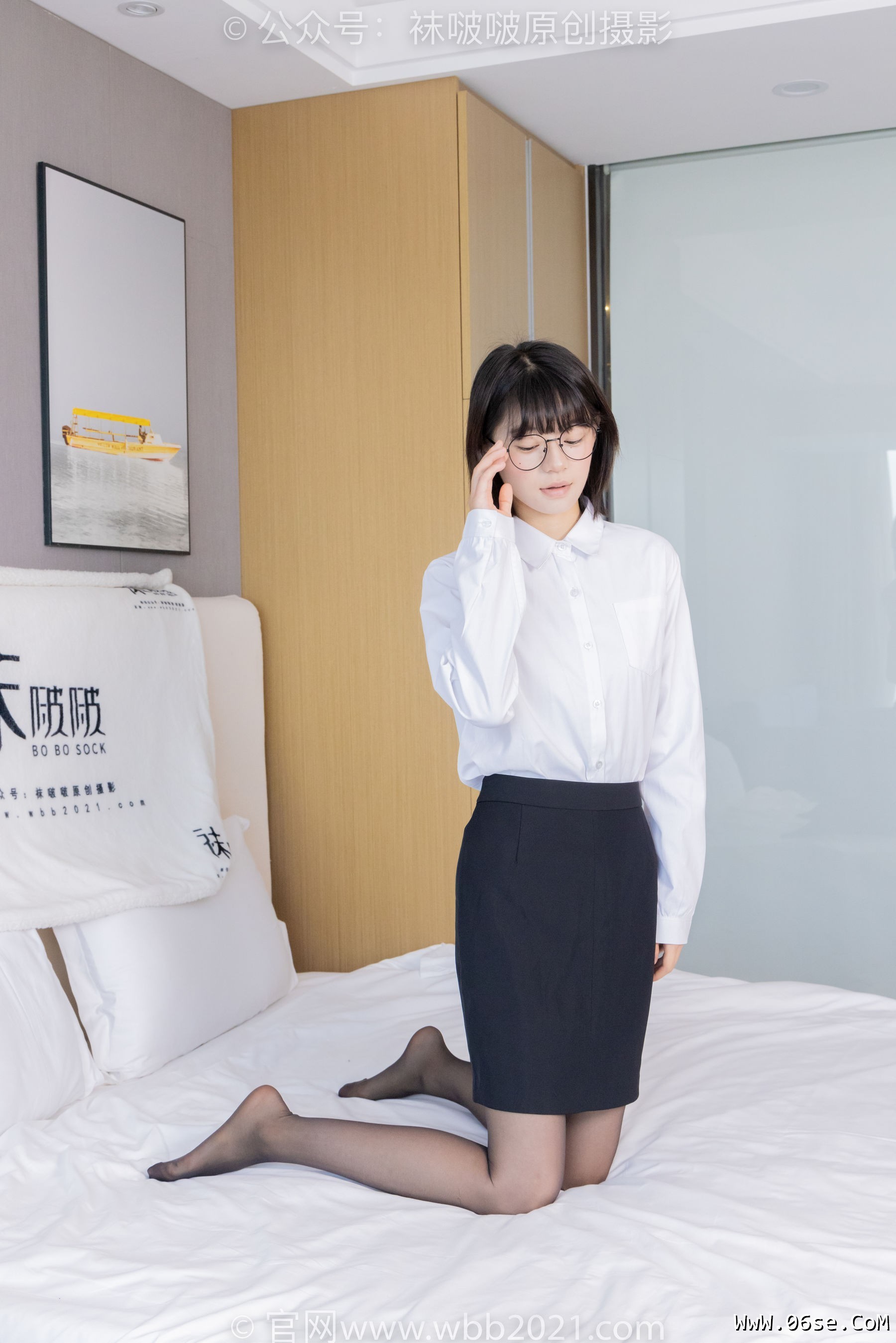 图片[91]-BoBoSocks袜啵啵 No.436 糯米 -OL制服、两双平底鞋、薄黑丝、厚肉丝[150P]-六色网