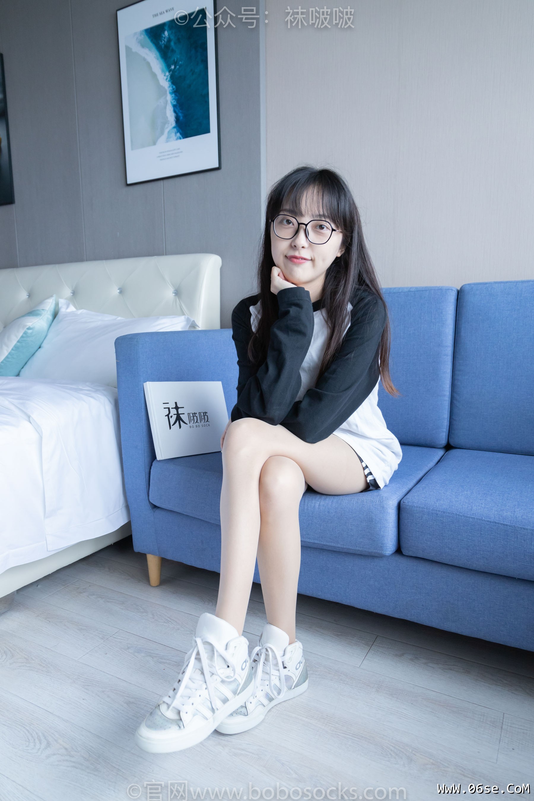 图片[4]-BoBoSocks袜啵啵 No.015 稚予-阿迪板鞋、白色短棉袜、肉丝[148P]-六色网