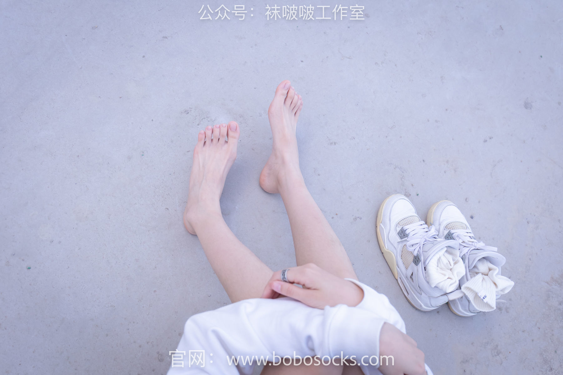 图片[120]-BoBoSocks袜啵啵 No.103 稚予-AJ篮球鞋、白棉袜、裸足[134P]-六色网