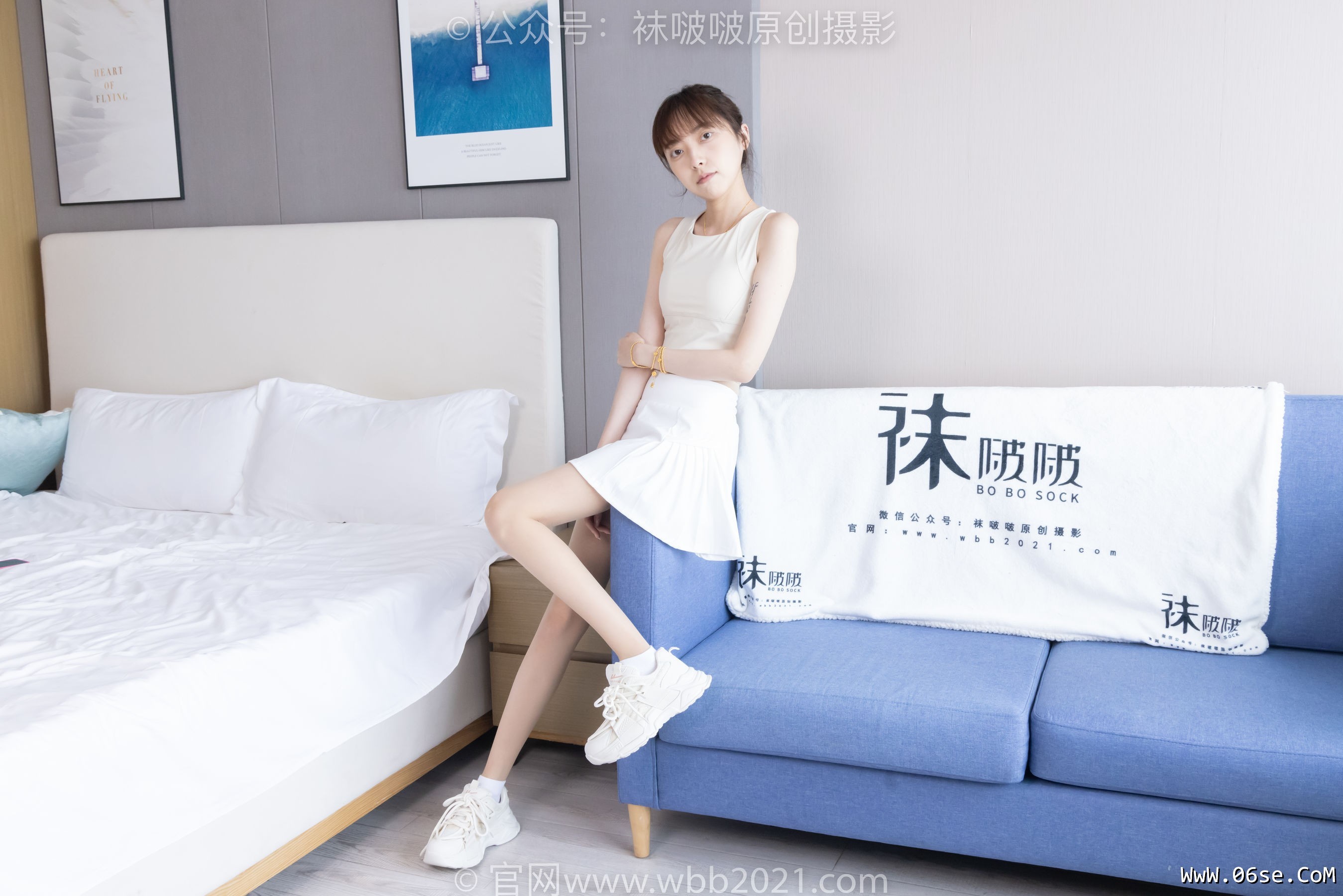图片[24]-BoBoSocks袜啵啵 No.424 稚予 -运动鞋、白棉袜、肉丝、腰丝[140P]-六色网