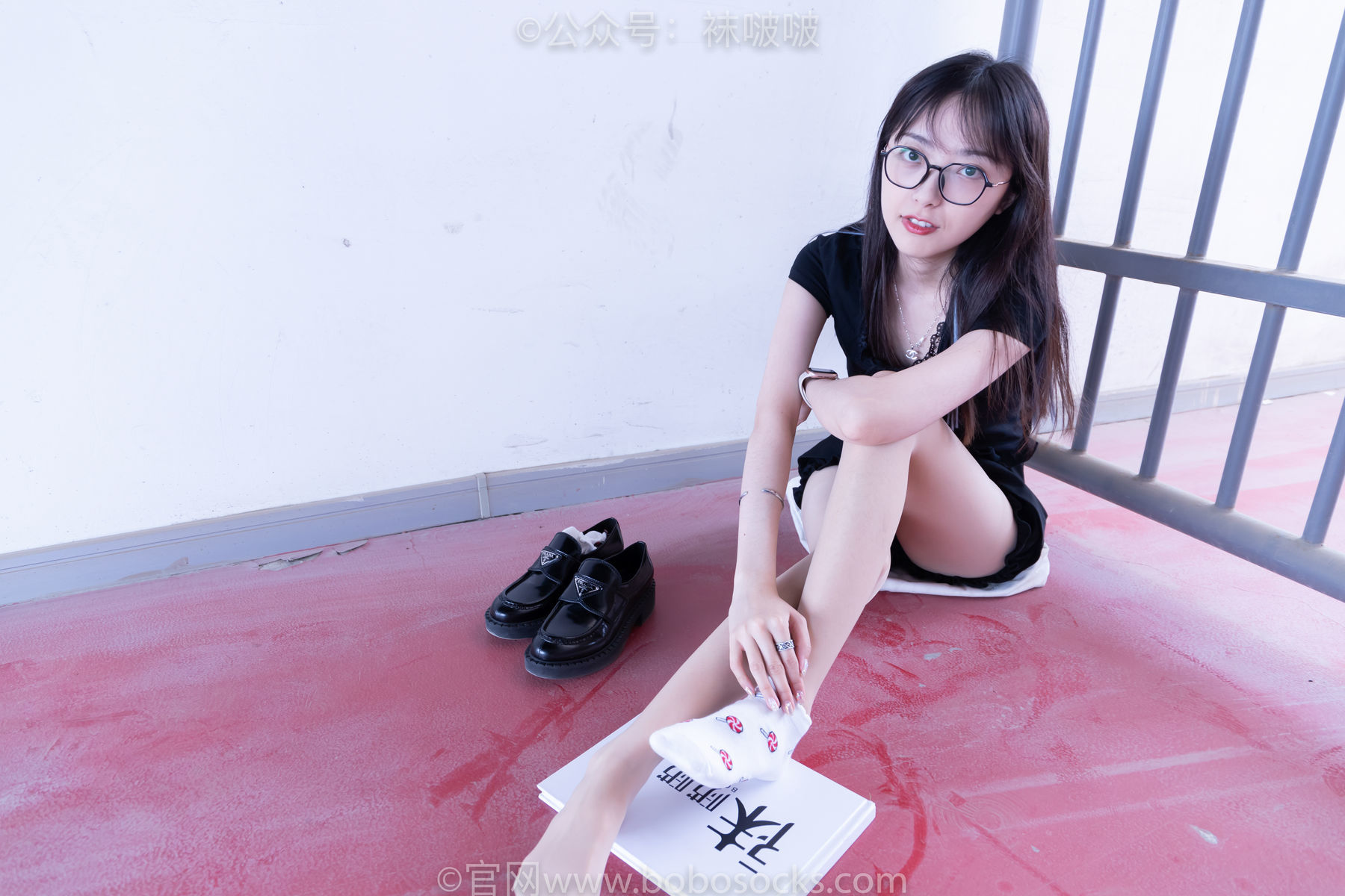 图片[100]-BoBoSocks袜啵啵 No.030 稚予- 皮鞋、短白棉袜、肉丝[141P]-六色网