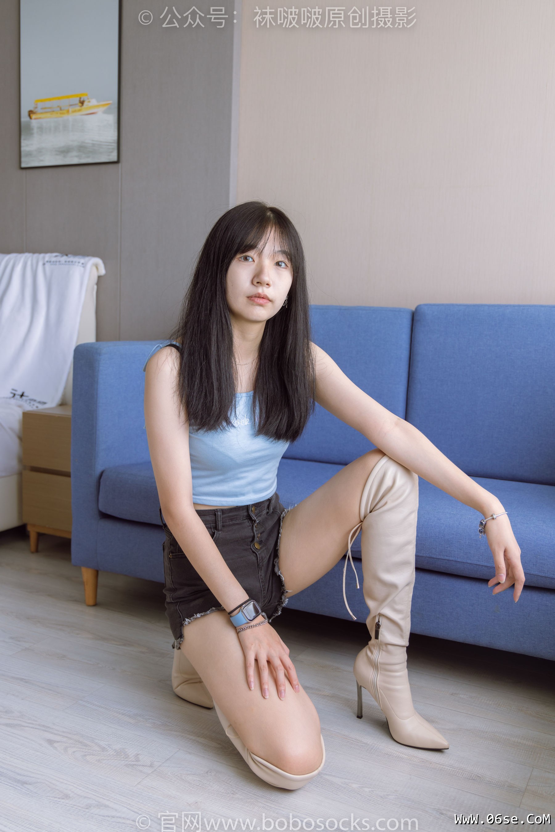 图片[92]-BoBoSocks袜啵啵 No.174 小甜豆-高跟长靴、白棉袜、裸足[178P]-六色网