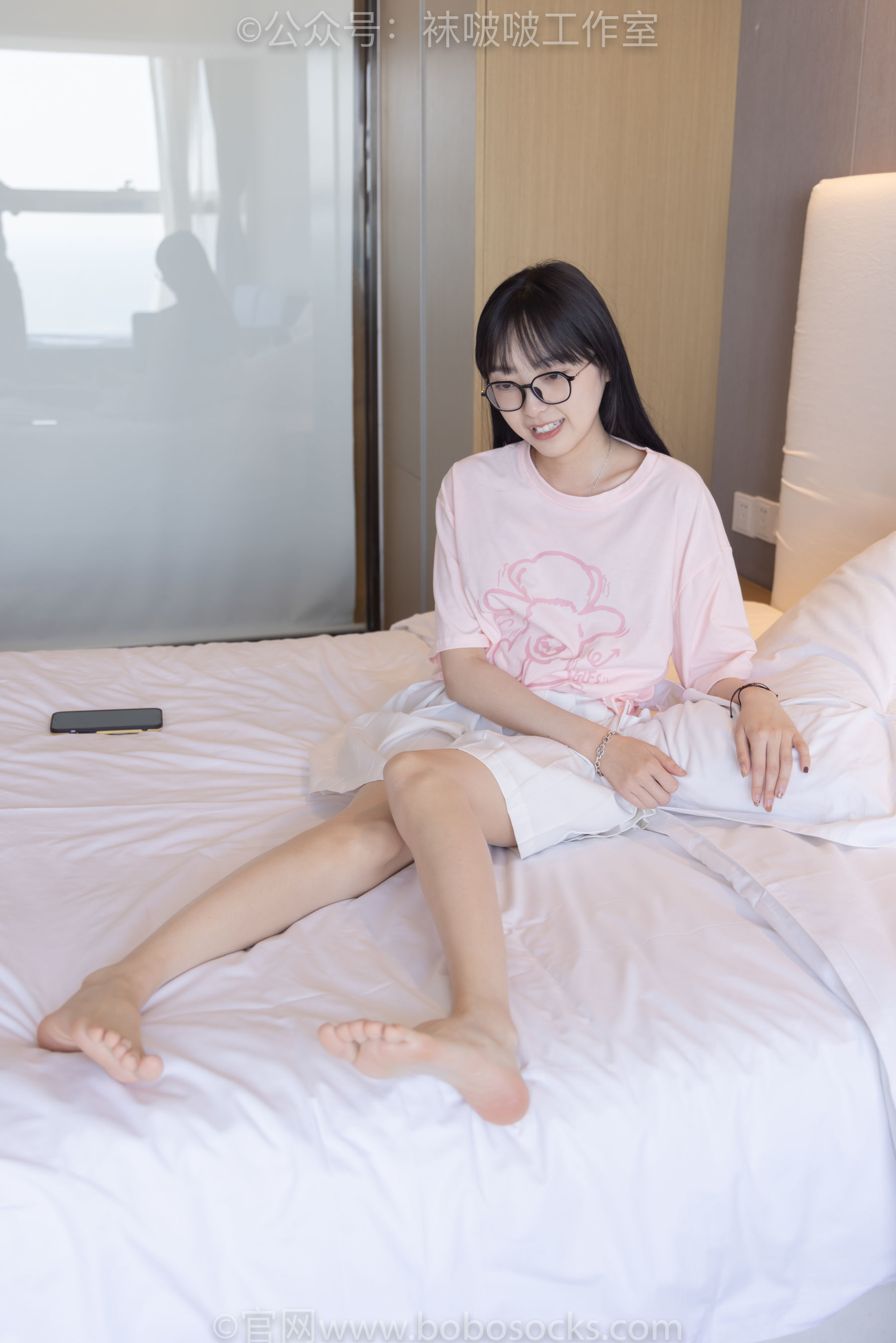 图片[62]-BoBoSocks袜啵啵 No.091 稚予-板鞋、淡粉色船袜、黑色船袜、裸足[148P]-六色网