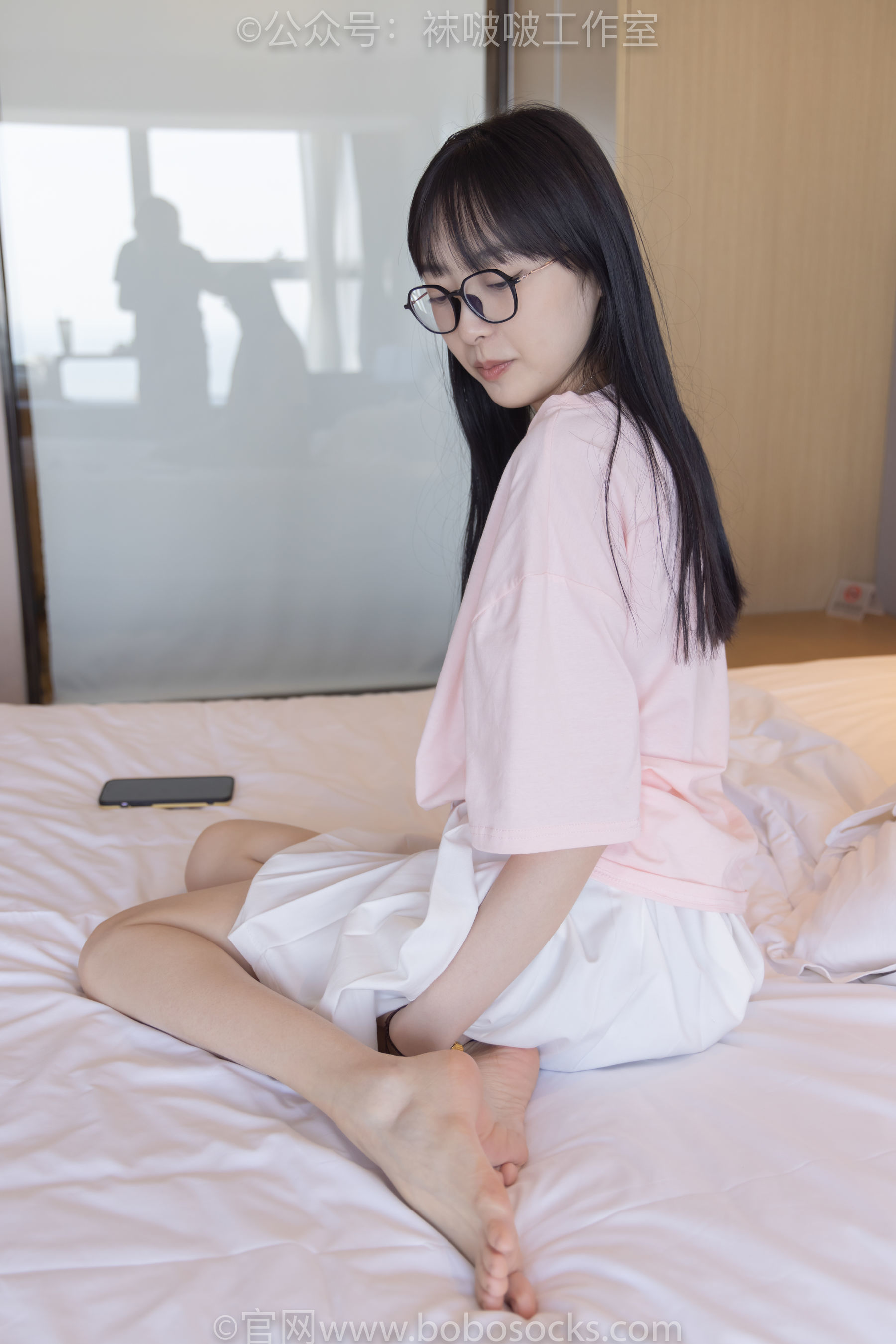 图片[82]-BoBoSocks袜啵啵 No.091 稚予-板鞋、淡粉色船袜、黑色船袜、裸足[148P]-六色网