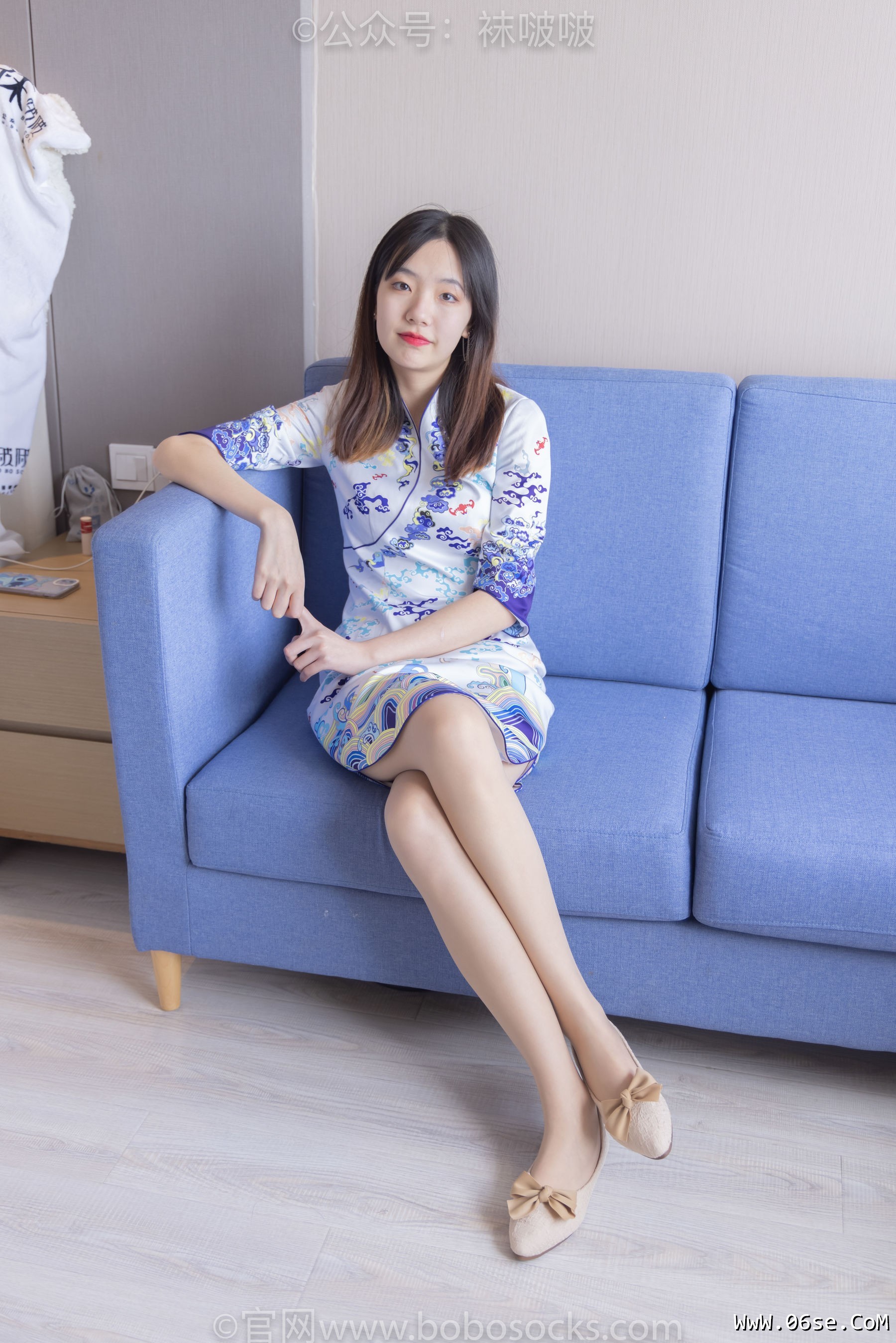 图片[14]-BoBoSocks袜啵啵 No.082 小甜豆-旗袍、皮底鞋、高跟鞋、肉丝、灰丝[140P]-六色网