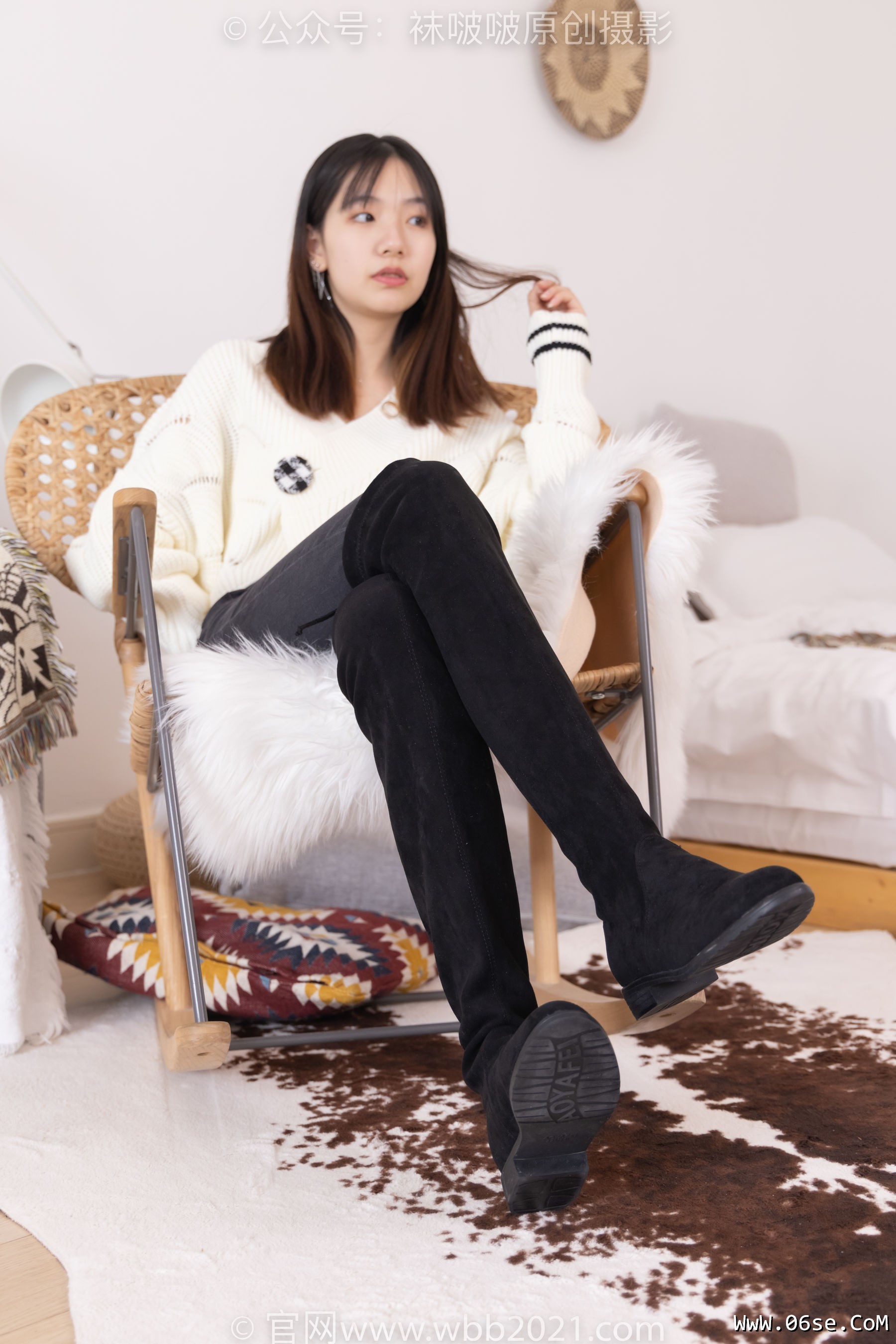 图片[13]-BoBoSocks袜啵啵 No.326 小甜豆 -长靴、油亮灰丝、裤里丝[155P]-六色网