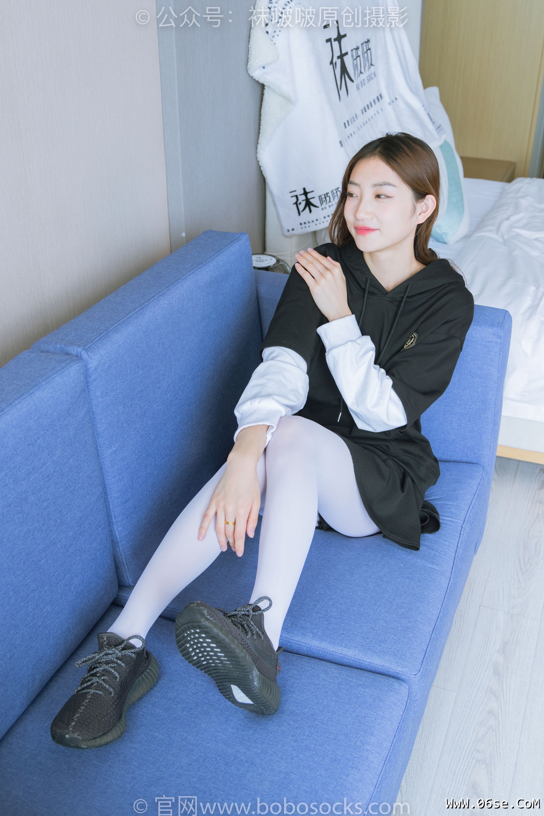 图片[64]-BoBoSocks袜啵啵 No.214 小沫 -黑色运动鞋、厚白丝[142P]-六色网