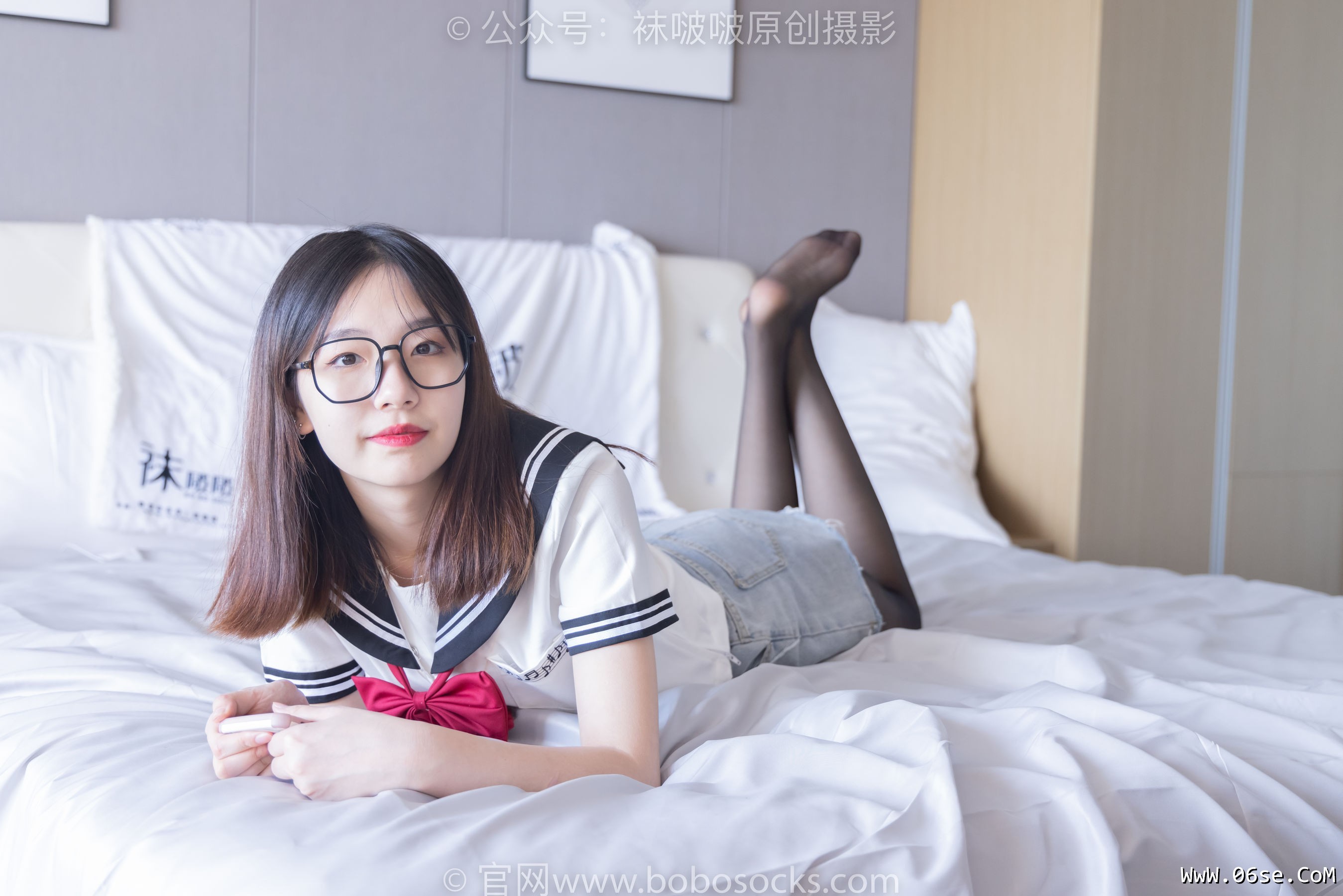 图片[38]-BoBoSocks袜啵啵 No.215 小甜豆-三双帆布鞋板鞋、厚白丝、黑丝[144P]-六色网