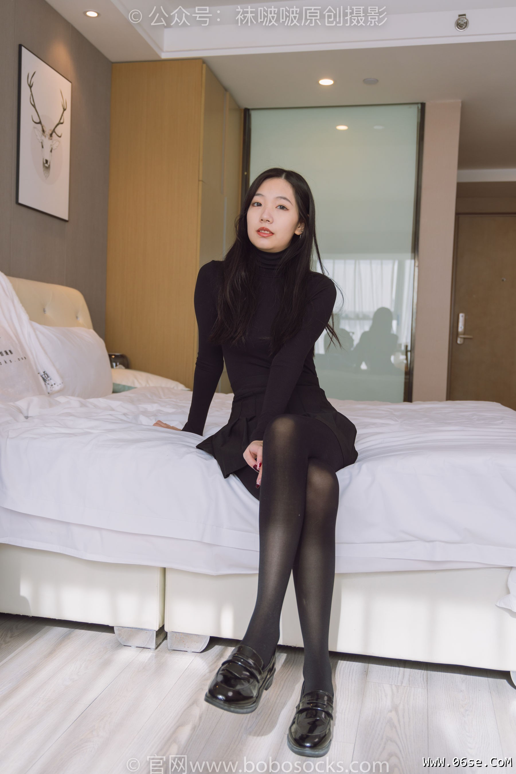 图片[53]-BoBoSocks袜啵啵 No.184 小甜豆-黑皮鞋、厚黑丝[140P]-六色网