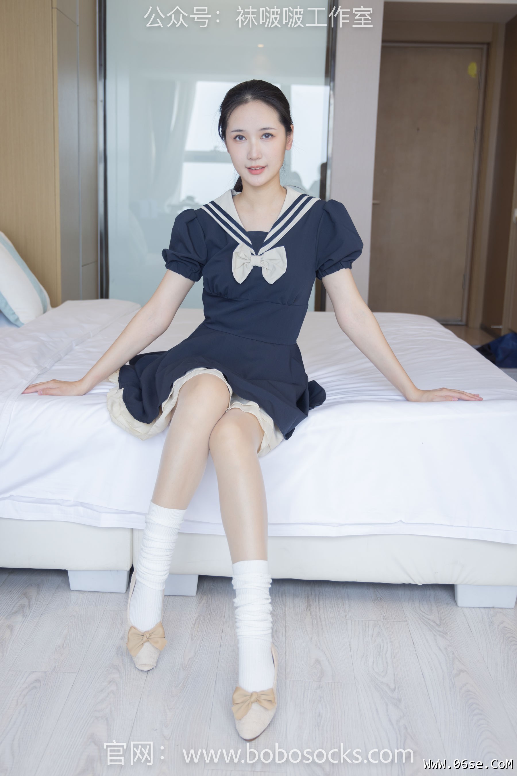 图片[27]-BoBoSocks袜啵啵 No.107 小安-平底鞋、白棉袜、肉丝[140P]-六色网
