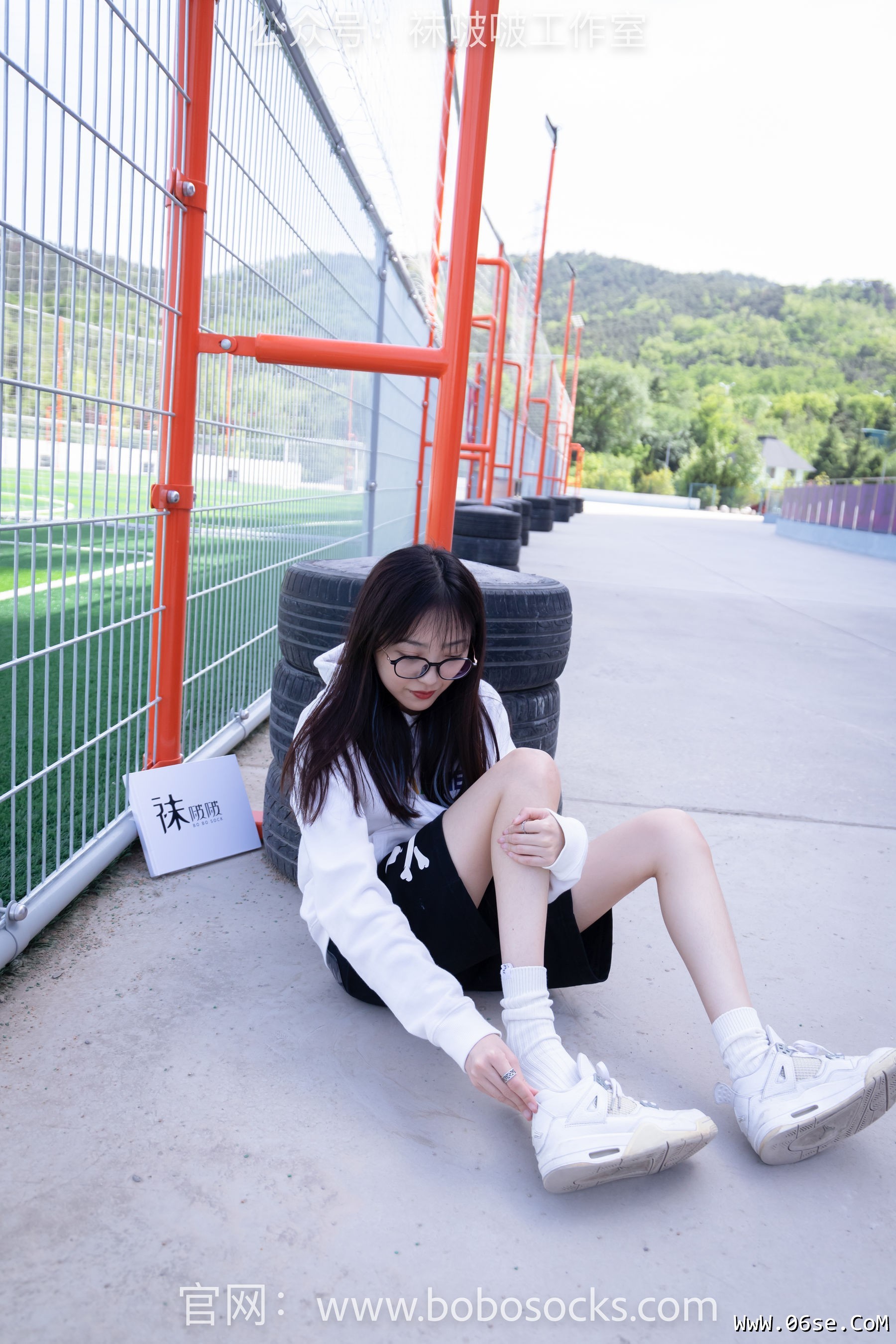 图片[39]-BoBoSocks袜啵啵 No.103 稚予-AJ篮球鞋、白棉袜、裸足[134P]-六色网