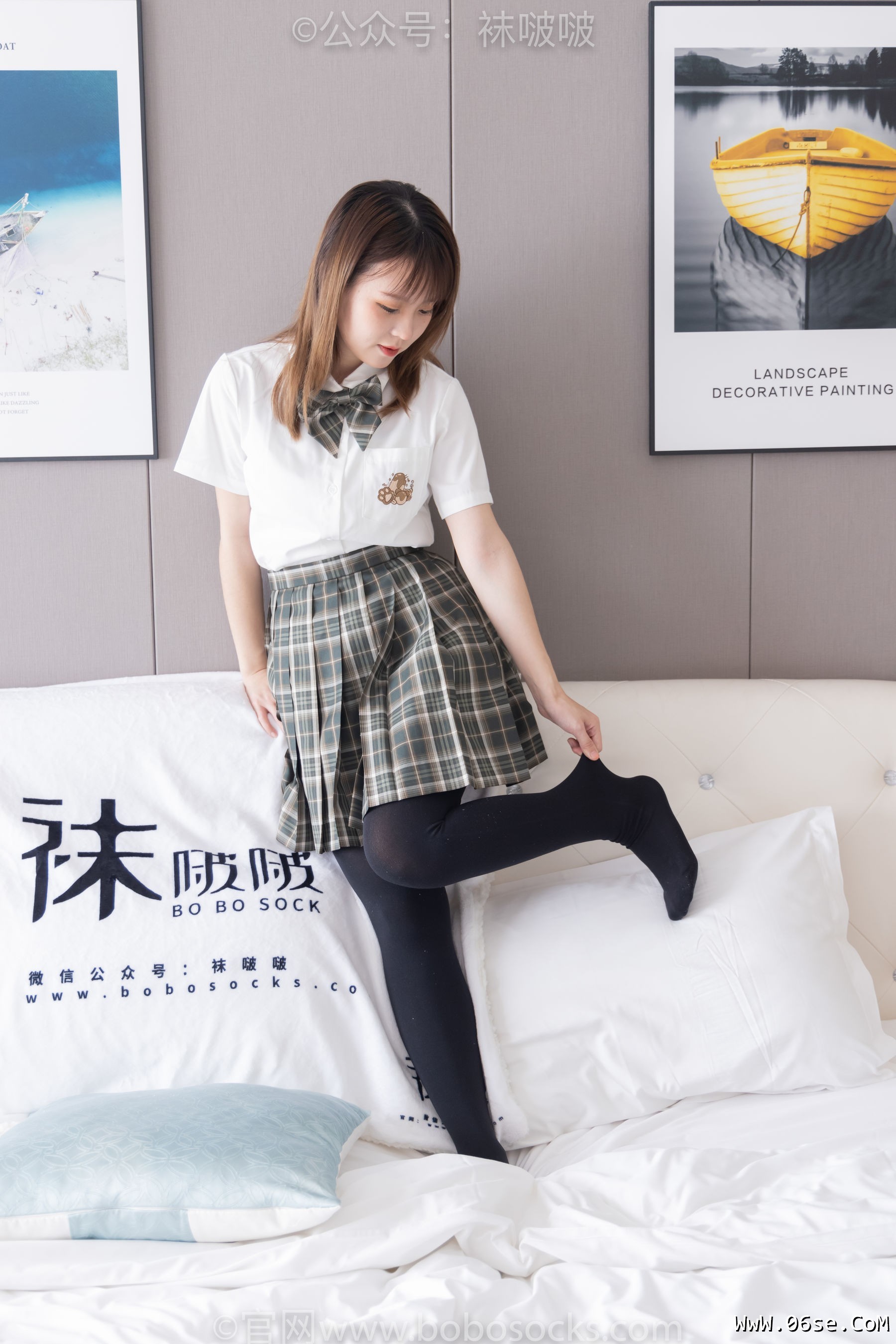 图片[126]-BoBoSocks袜啵啵 No.056 朵朵-JK制服、皮鞋、厚黑丝[135P]-六色网