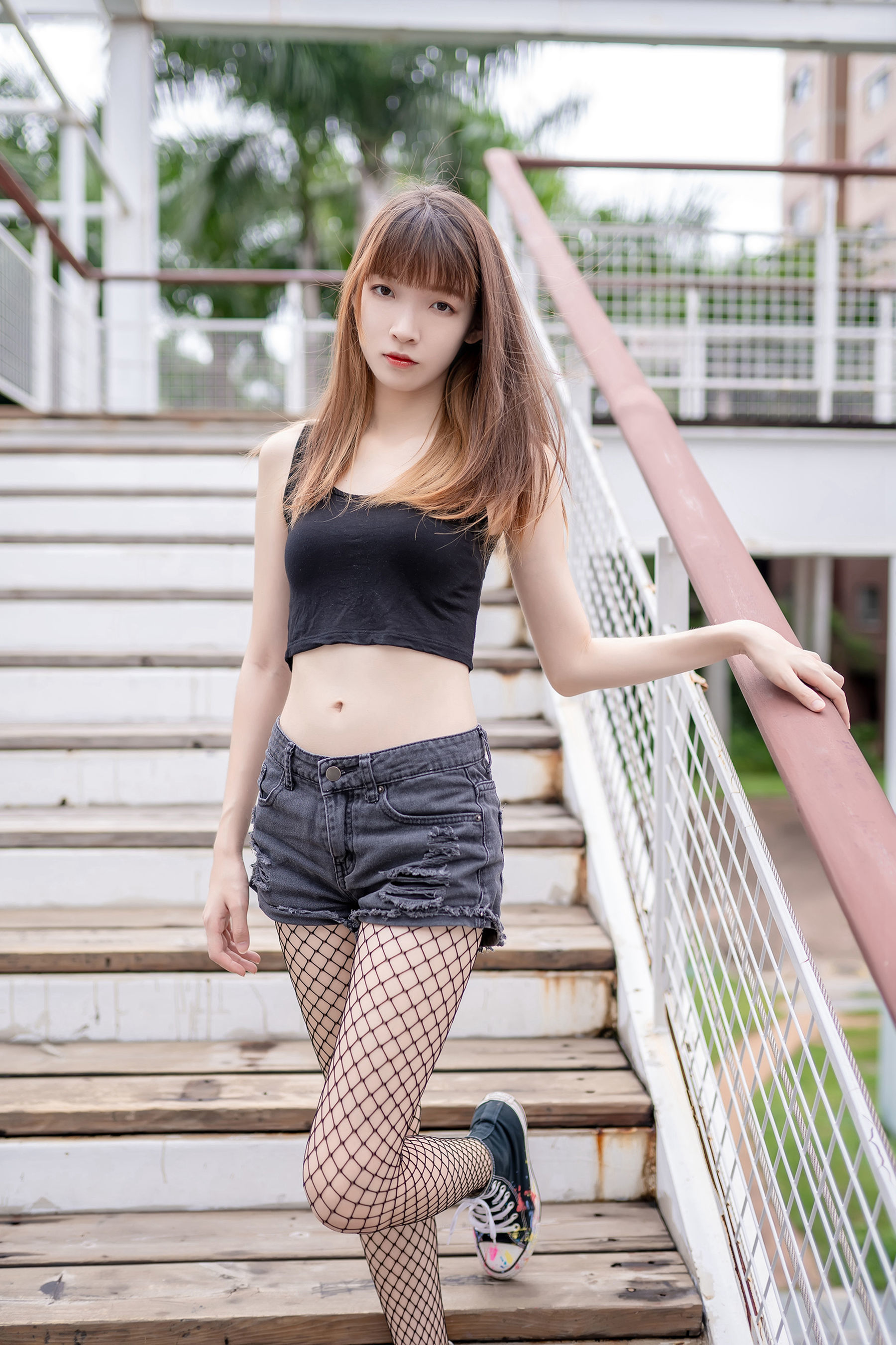 图片[41]-喵糖映画 VOL.422 网袜少女 [50P]-六色网
