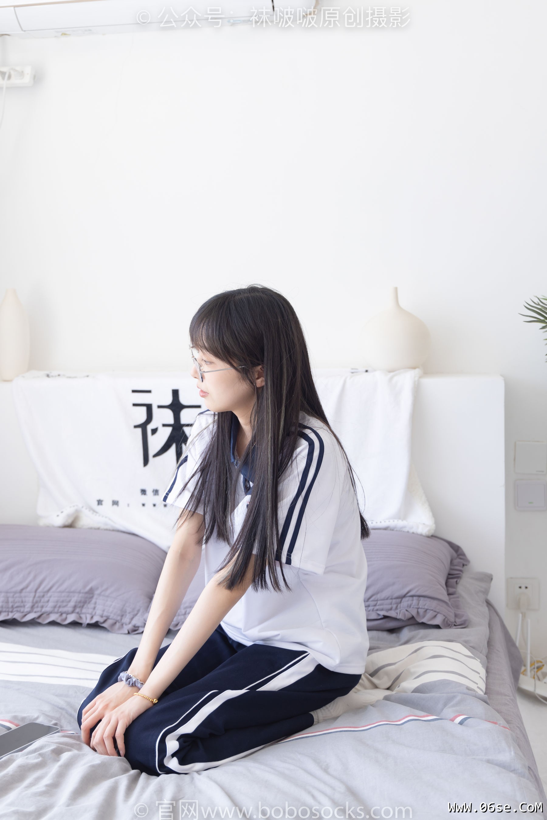 图片[94]-BoBoSocks袜啵啵 No.207 稚予 -aj板鞋、白棉袜、油亮白丝、校服裤里丝[140P]-六色网