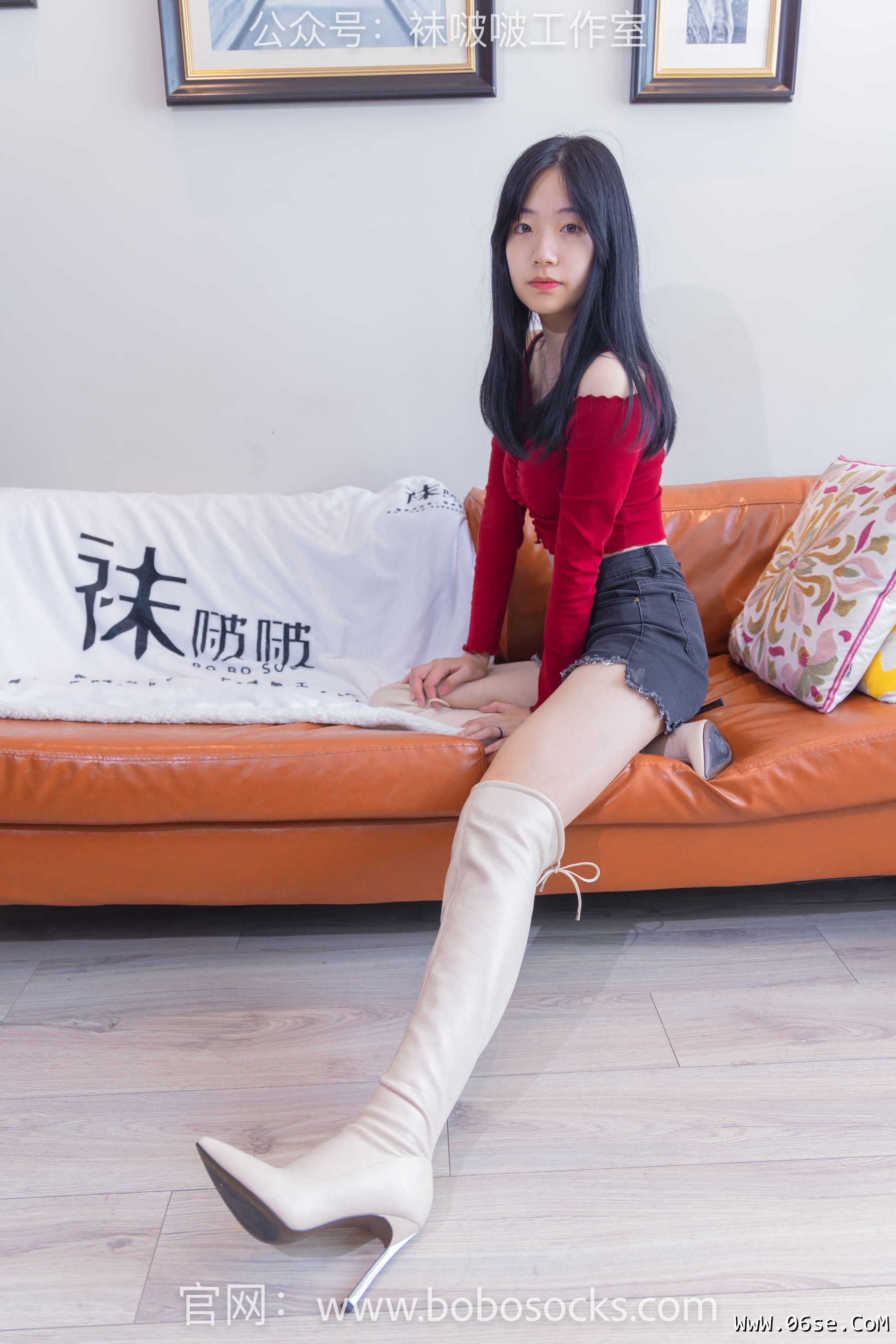 图片[115]-BoBoSocks袜啵啵 No.120 小甜豆-高跟长靴、白棉袜、裸足[170P]-六色网