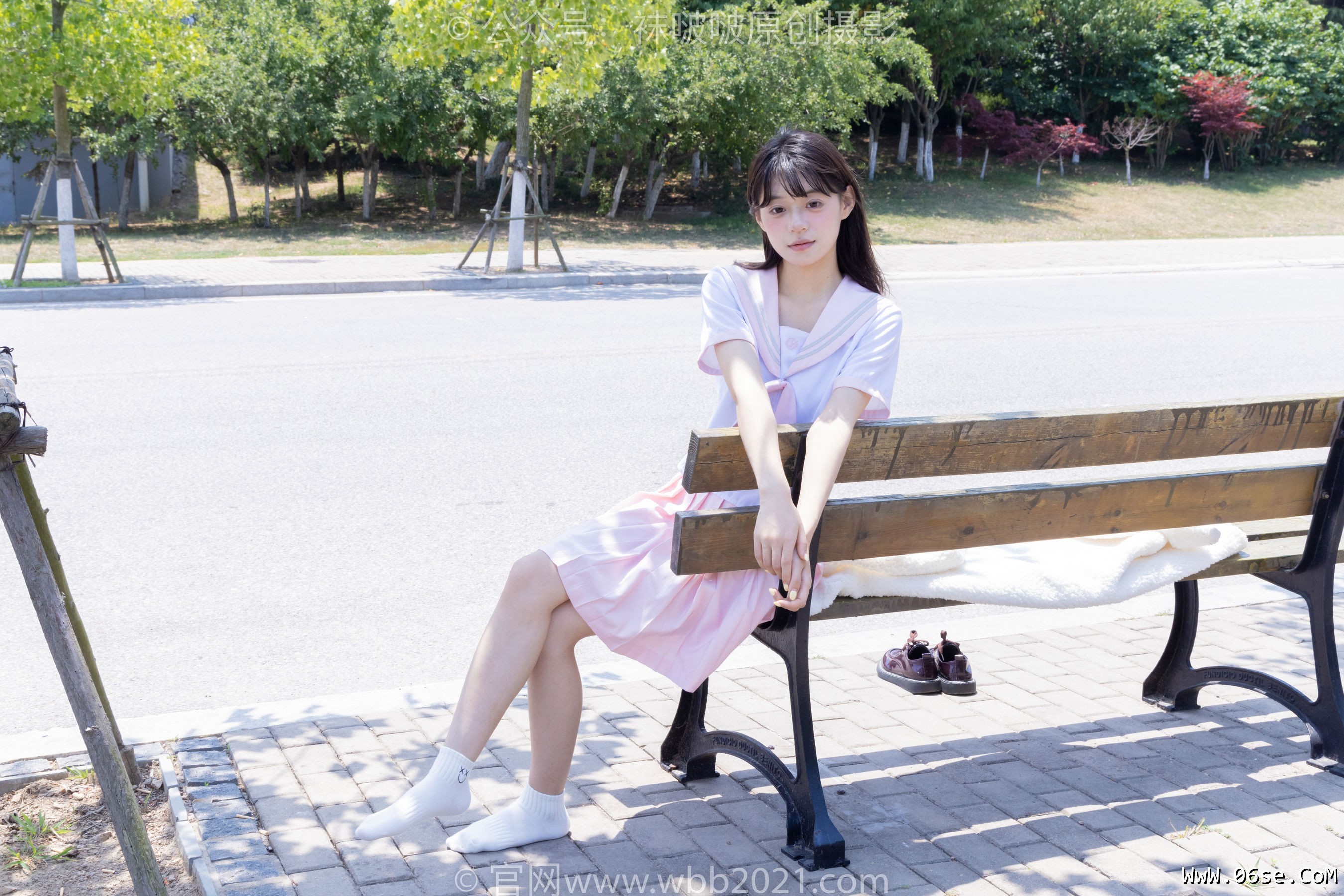 图片[7]-BoBoSocks袜啵啵 No.399 糯米 -皮鞋、白棉袜、jk制服[145P]-六色网