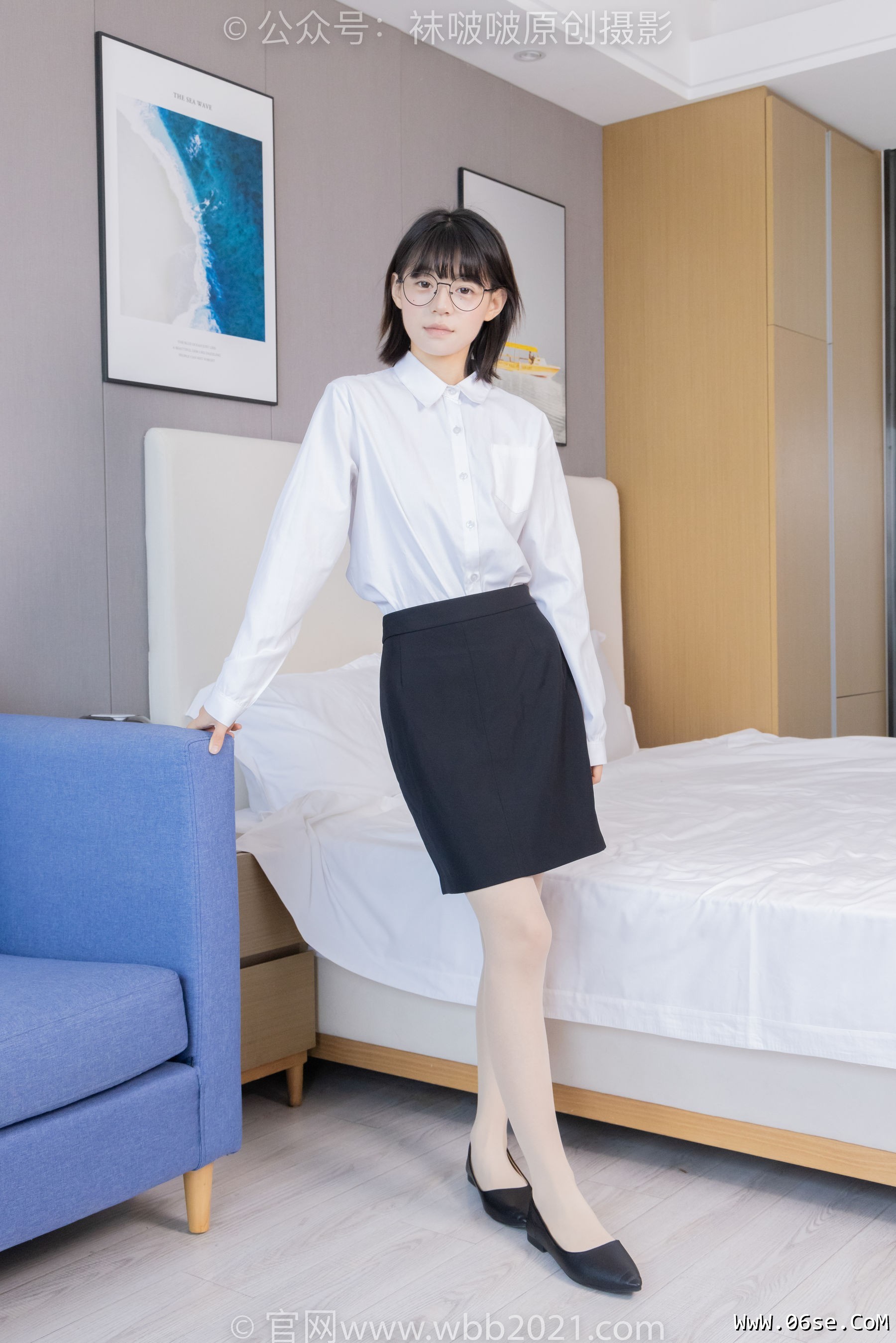 图片[56]-BoBoSocks袜啵啵 No.436 糯米 -OL制服、两双平底鞋、薄黑丝、厚肉丝[150P]-六色网