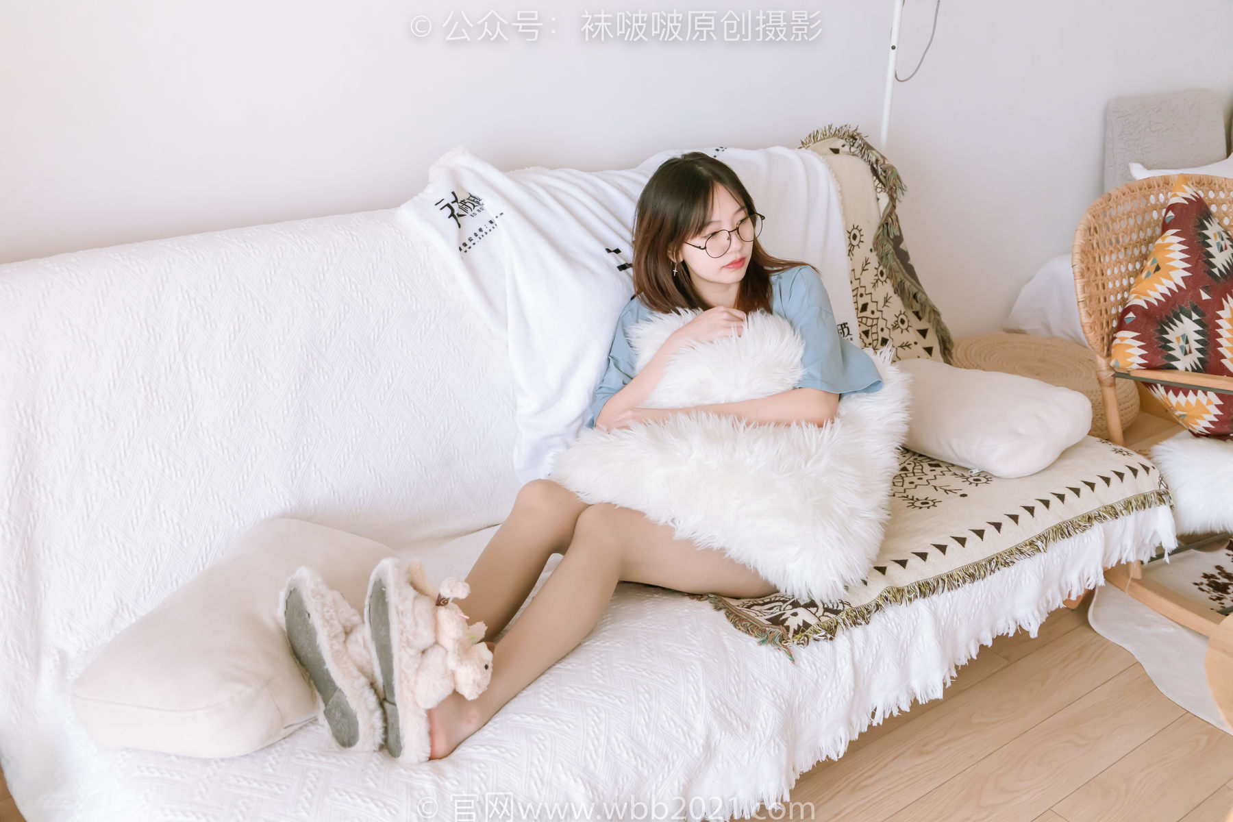 图片[53]-BoBoSocks袜啵啵 No.239 小甜豆-棉拖鞋、灰丝、裸足[140P]-六色网