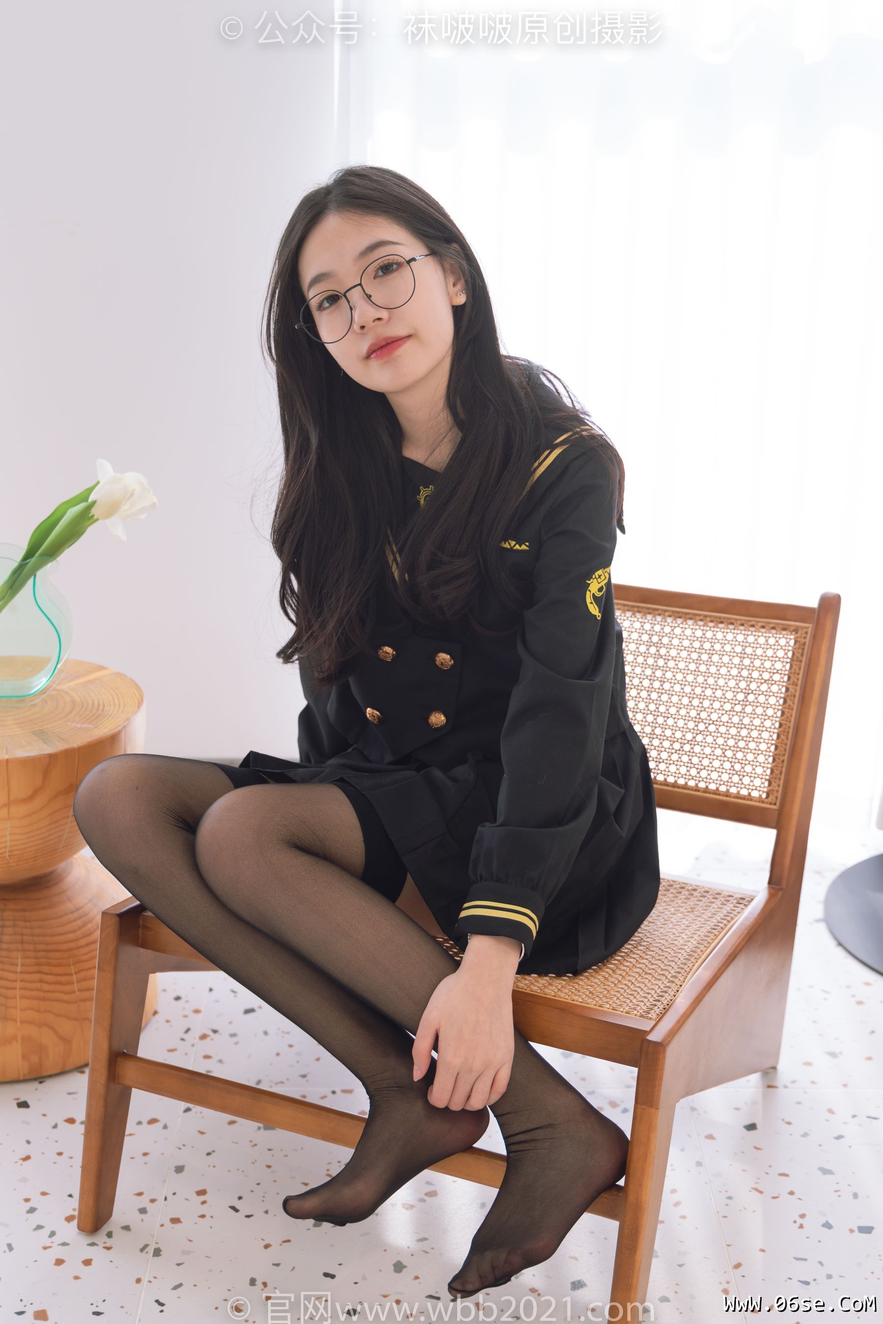 图片[89]-BoBoSocks袜啵啵 No.381 小甜豆 -皮鞋、黑丝大腿袜、裸足[140P]-六色网
