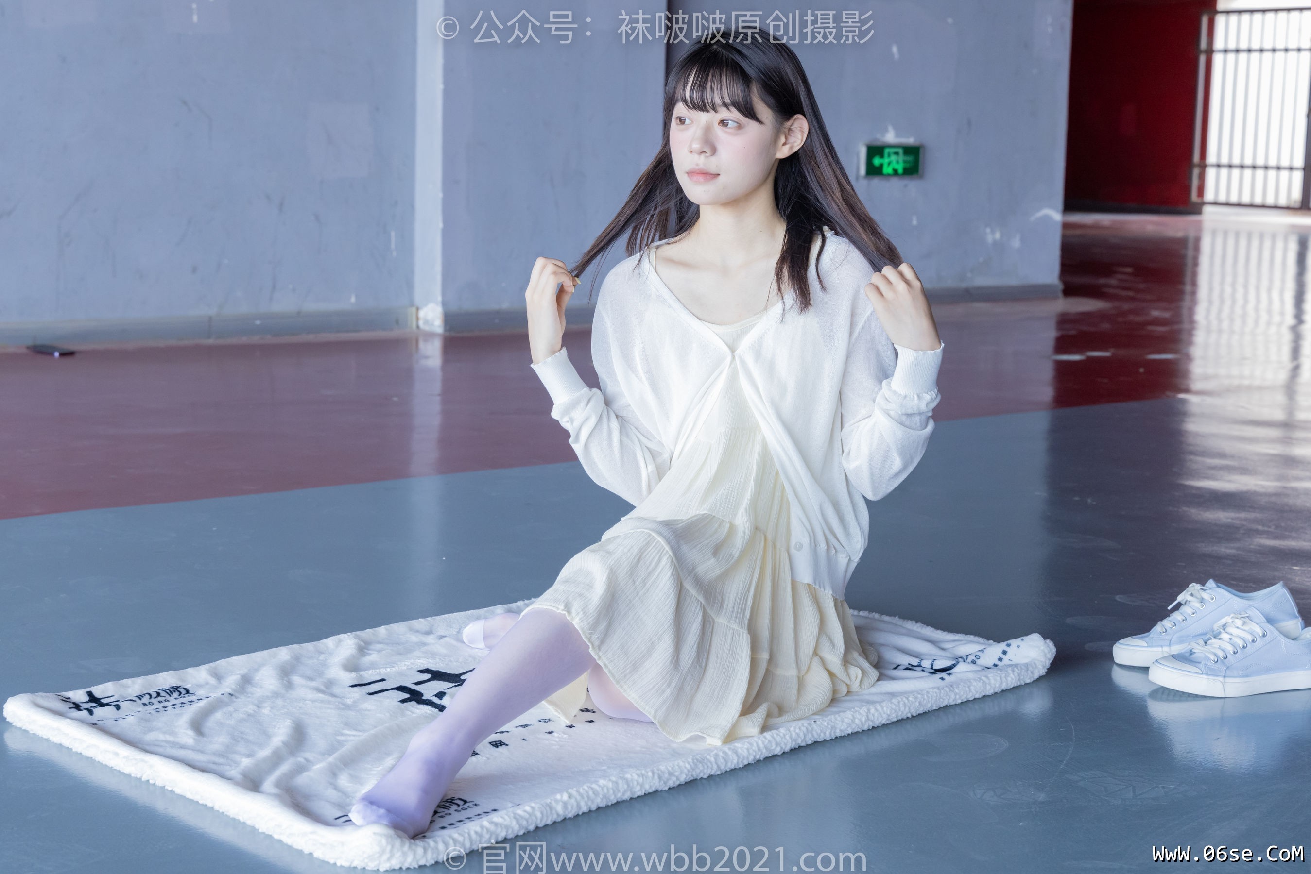 图片[33]-BoBoSocks袜啵啵 No.395 糯米 -板鞋、白丝[145P]-六色网