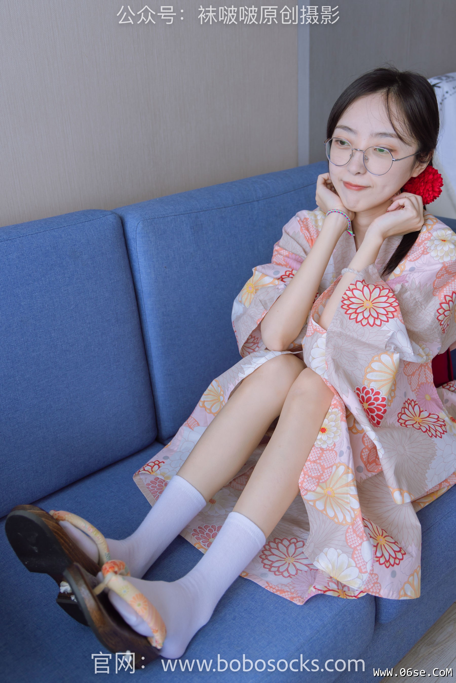 图片[97]-BoBoSocks袜啵啵 No.137 稚予-木屐、分指白棉袜、裸足、和风浴衣[170P]-六色网