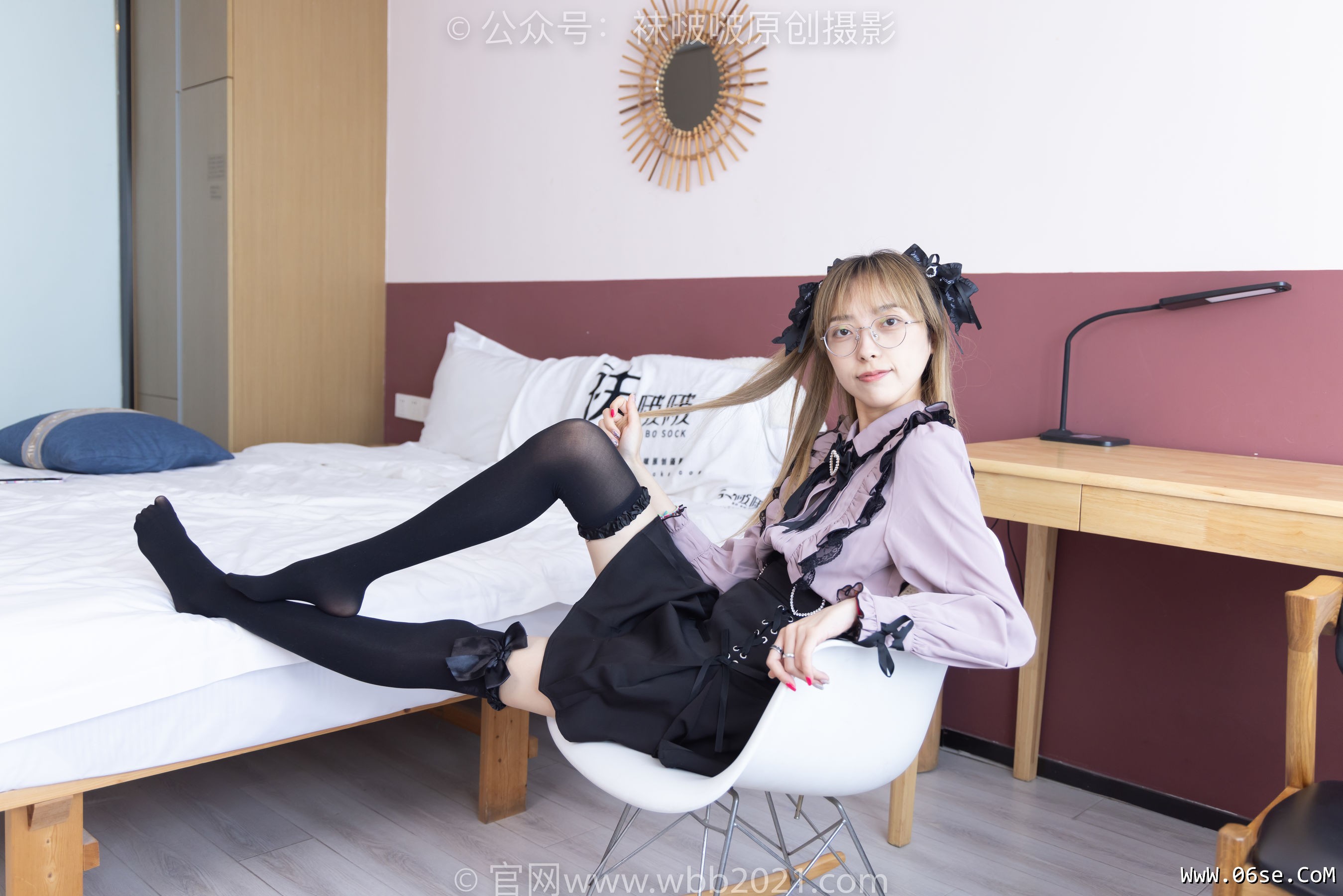 图片[28]-BoBoSocks袜啵啵 No.247 稚予 -皮鞋、黑丝大腿袜、地雷系女友[159P]-六色网