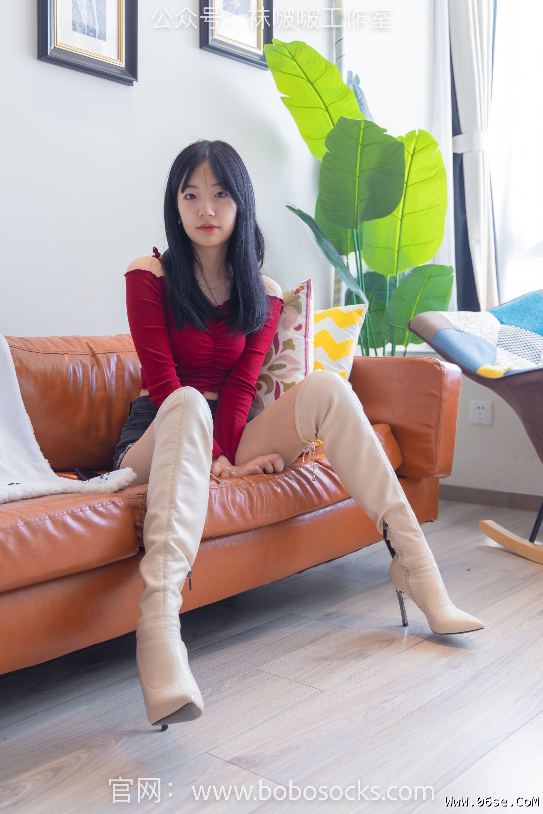 BoBoSocks袜啵啵 No.120 小甜豆-高跟长靴、白棉袜、裸足[170P]-六色网