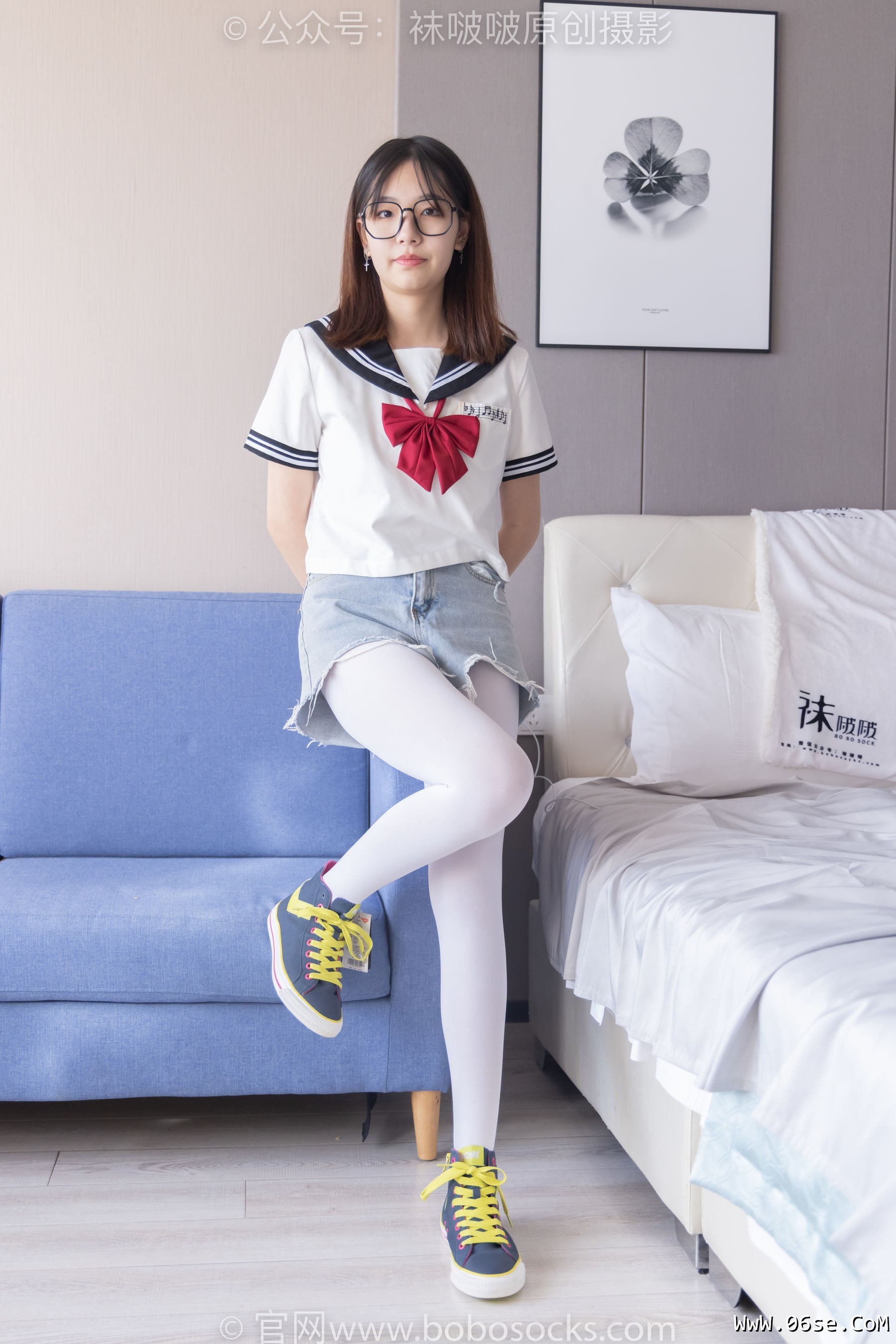 图片[67]-BoBoSocks袜啵啵 No.215 小甜豆-三双帆布鞋板鞋、厚白丝、黑丝[144P]-六色网