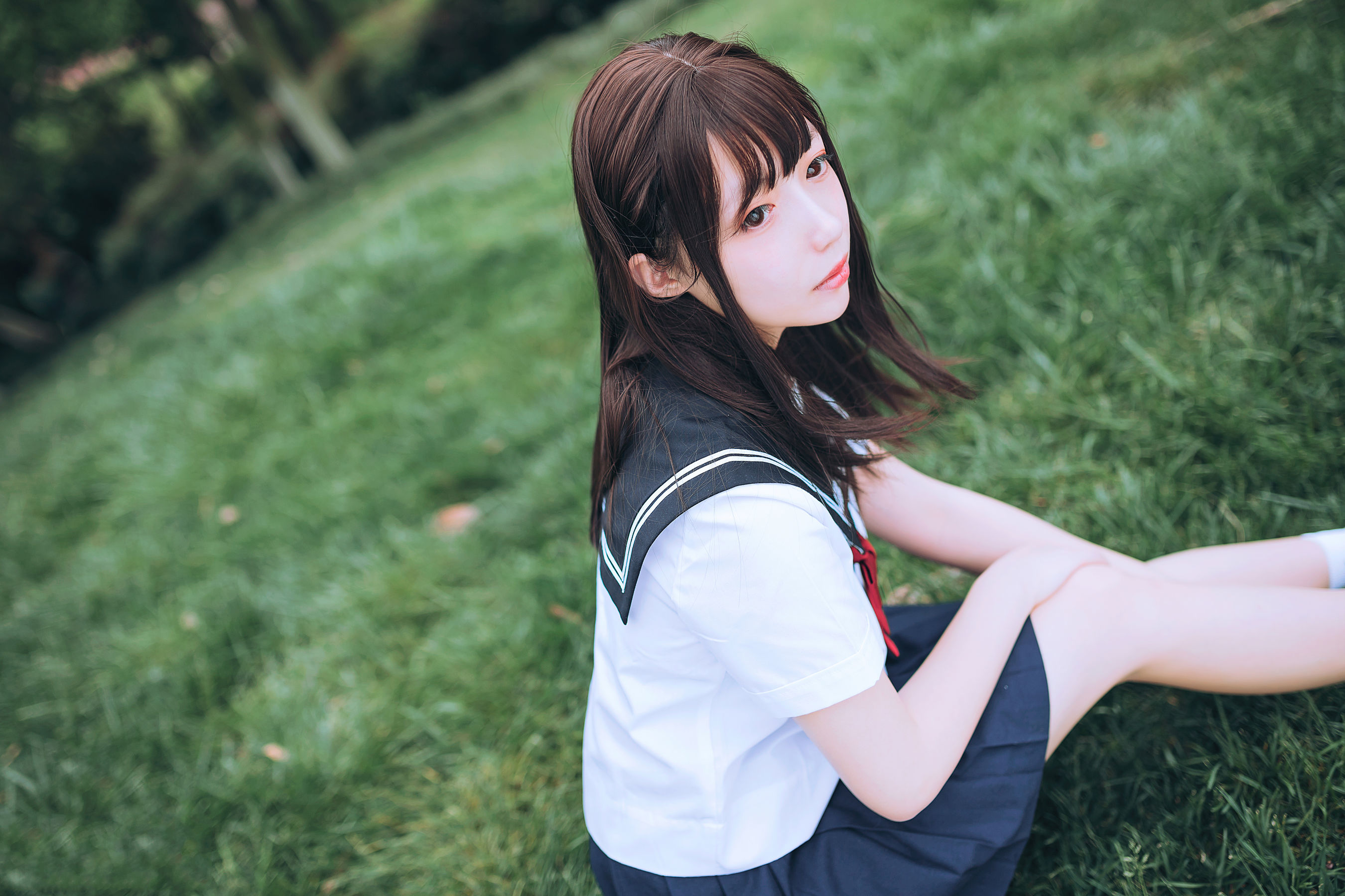 图片[26]-喵糖映画 VOL.446 绿意JK 写真套图 [36P]-六色网