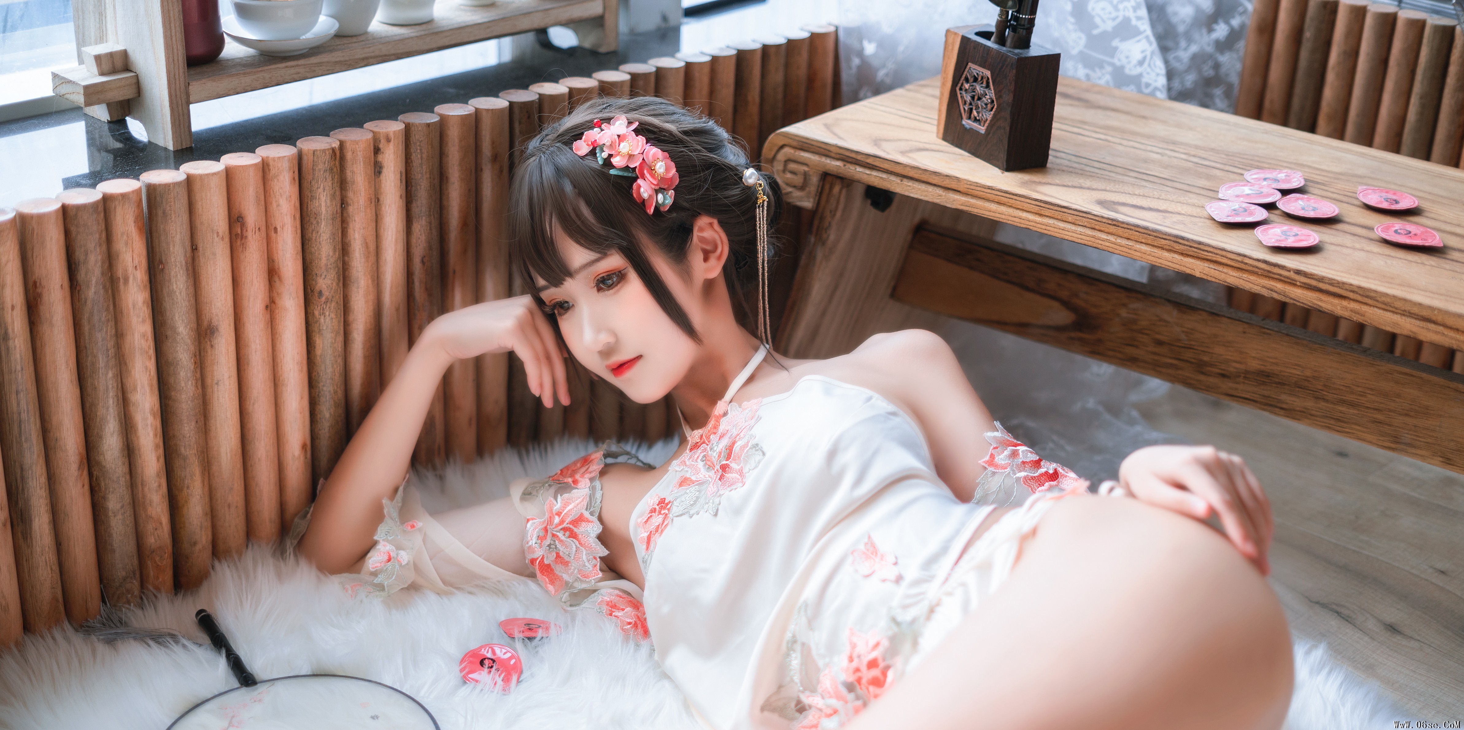 图片[4]-喵糖映画 VOL.230 少女肚兜 花溪纱[20P／149MB]-六色网
