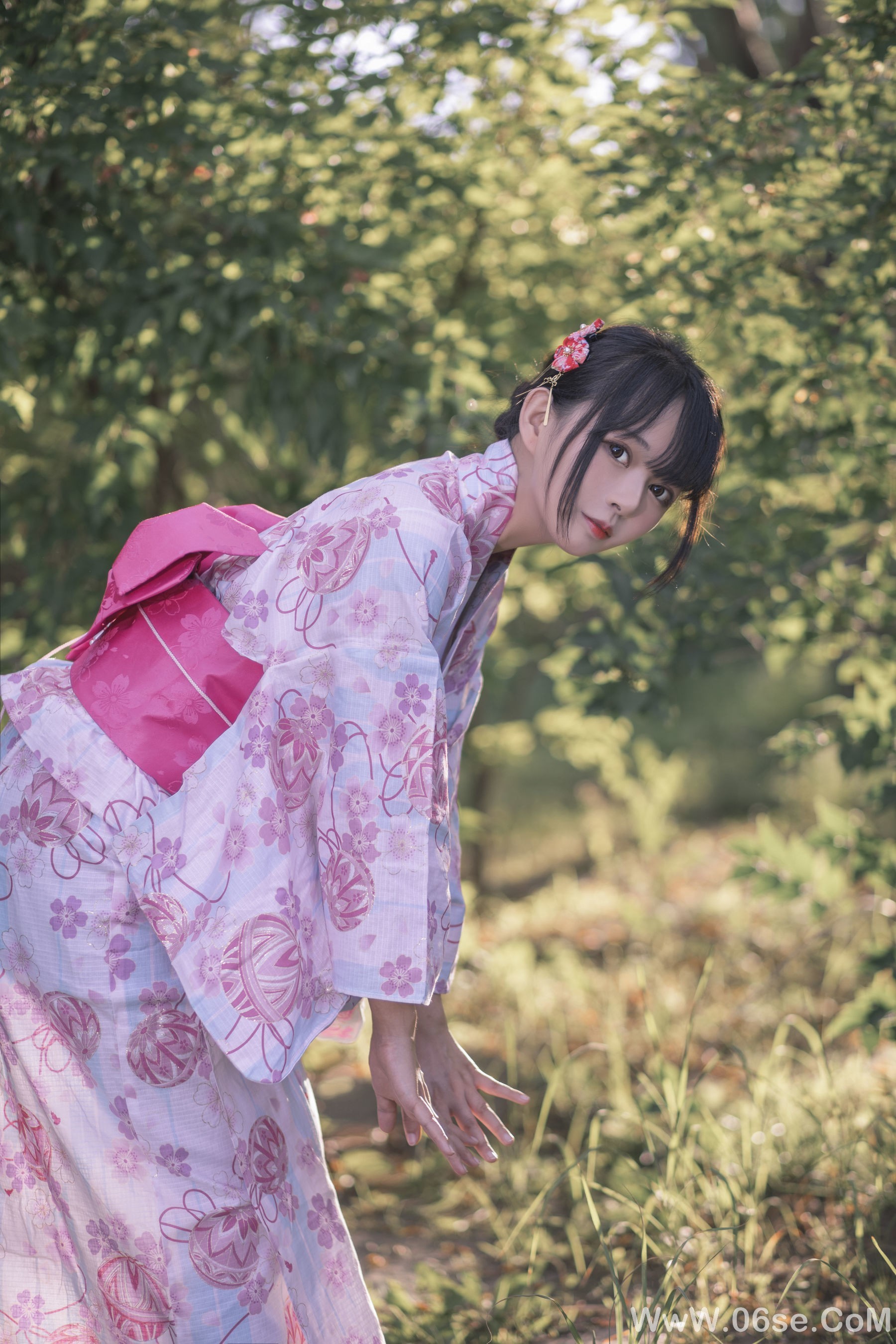 图片[2]-大眼萌妹黑猫猫OvO 和服超进化[14P]-六色网