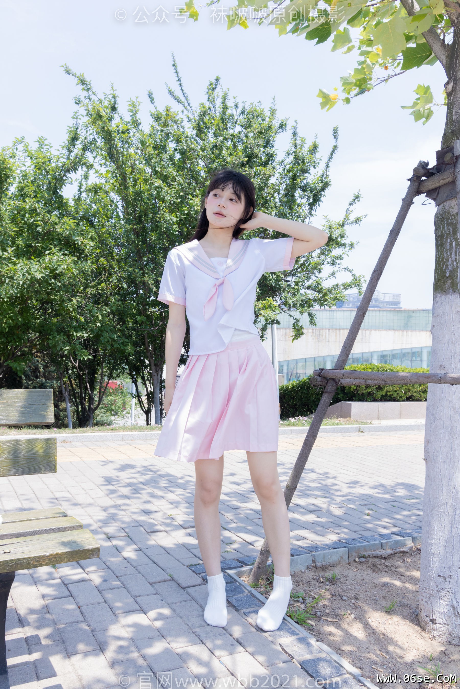 图片[119]-BoBoSocks袜啵啵 No.399 糯米 -皮鞋、白棉袜、jk制服[145P]-六色网