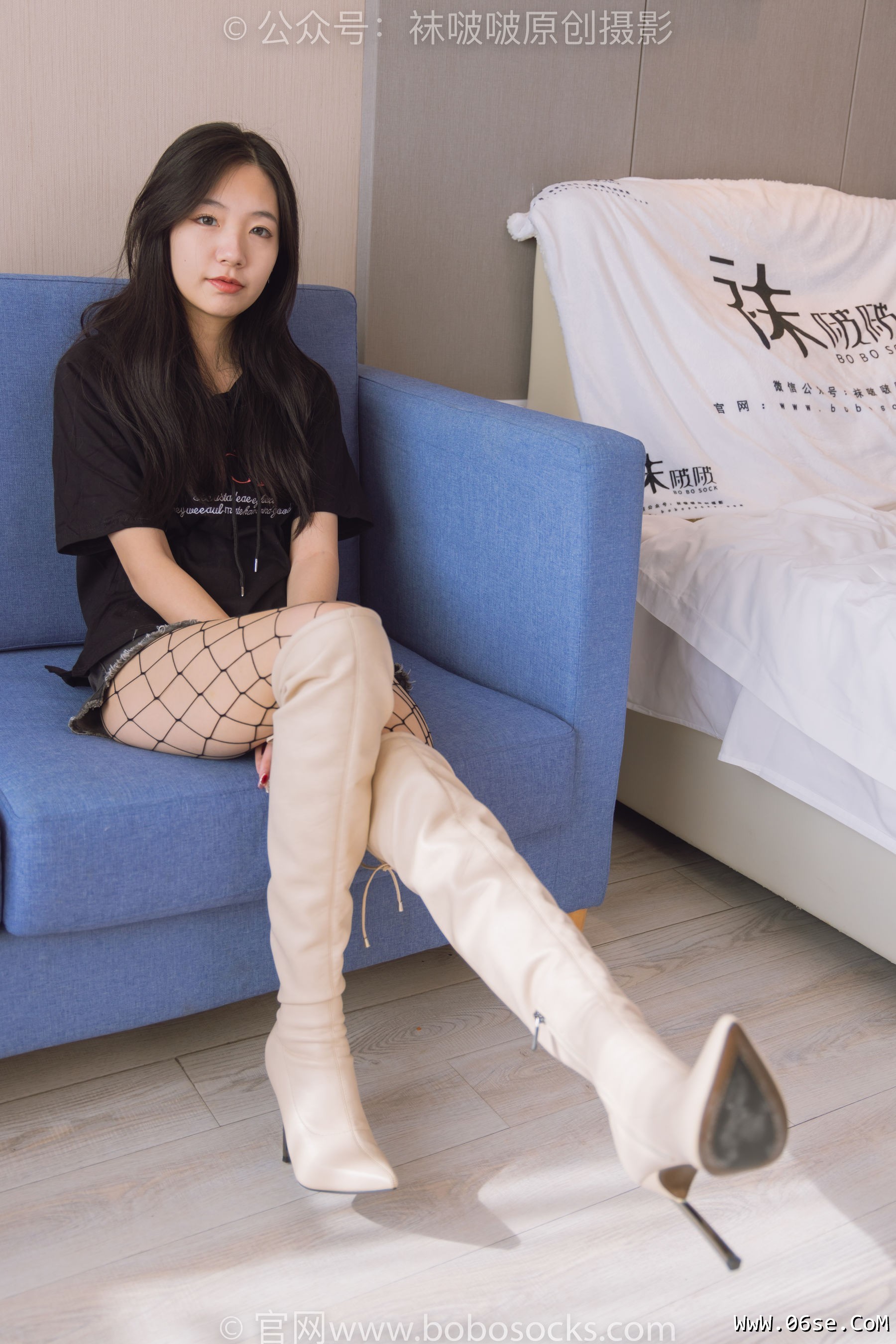 图片[135]-BoBoSocks袜啵啵 No.203 三双靴子、黑丝、网袜[144P]-六色网