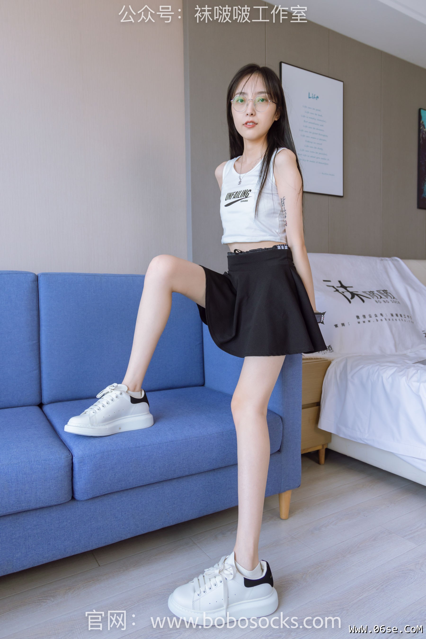 图片[134]-BoBoSocks袜啵啵 No.127 稚予-麦昆板鞋、两双自然穿旧棉袜、裸足[139P]-六色网
